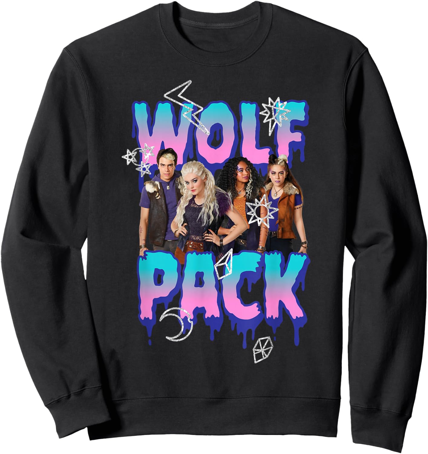 Disney Zombies Wolf Pack Group Poster Sweatshirt - Sweatshirt | Black