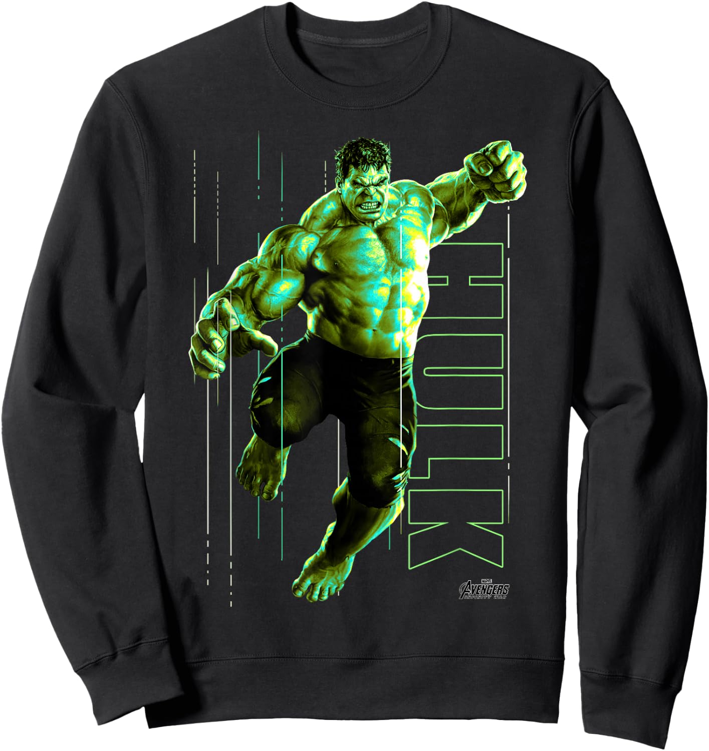 Marvel Infinity War Incredible Hulk Jump Smash Sweatshirt - Sweatshirt | Black