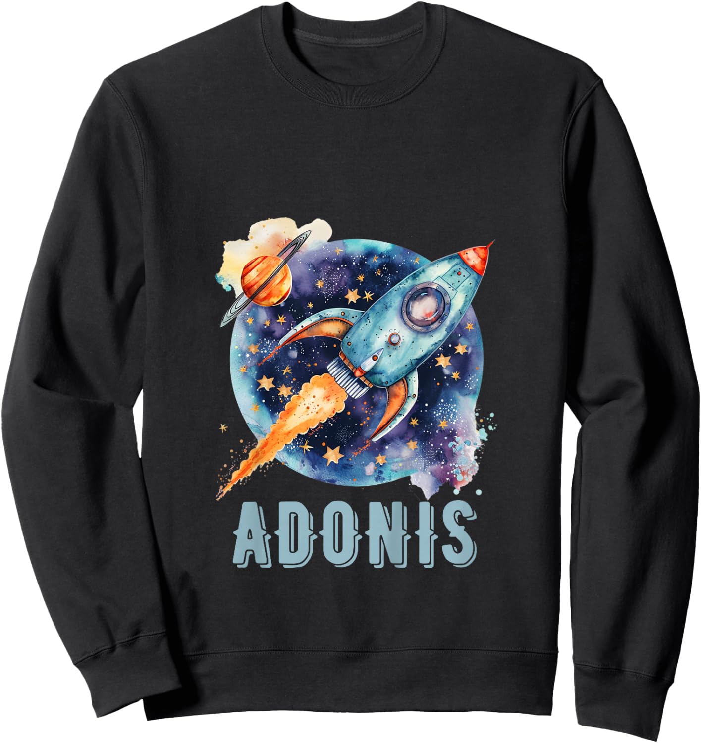 Kids ADONIS Name Baby Boy Nursery Room Theme Decor Gifts Sweatshirt - Sweatshirt | Black