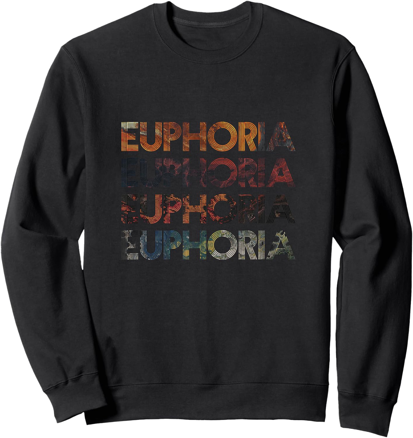 Aesthetic Art EUPHORIA - Women's Classic Fit Black Lace-Embellished - Small Sweatshirt - Sweatshirt | Black