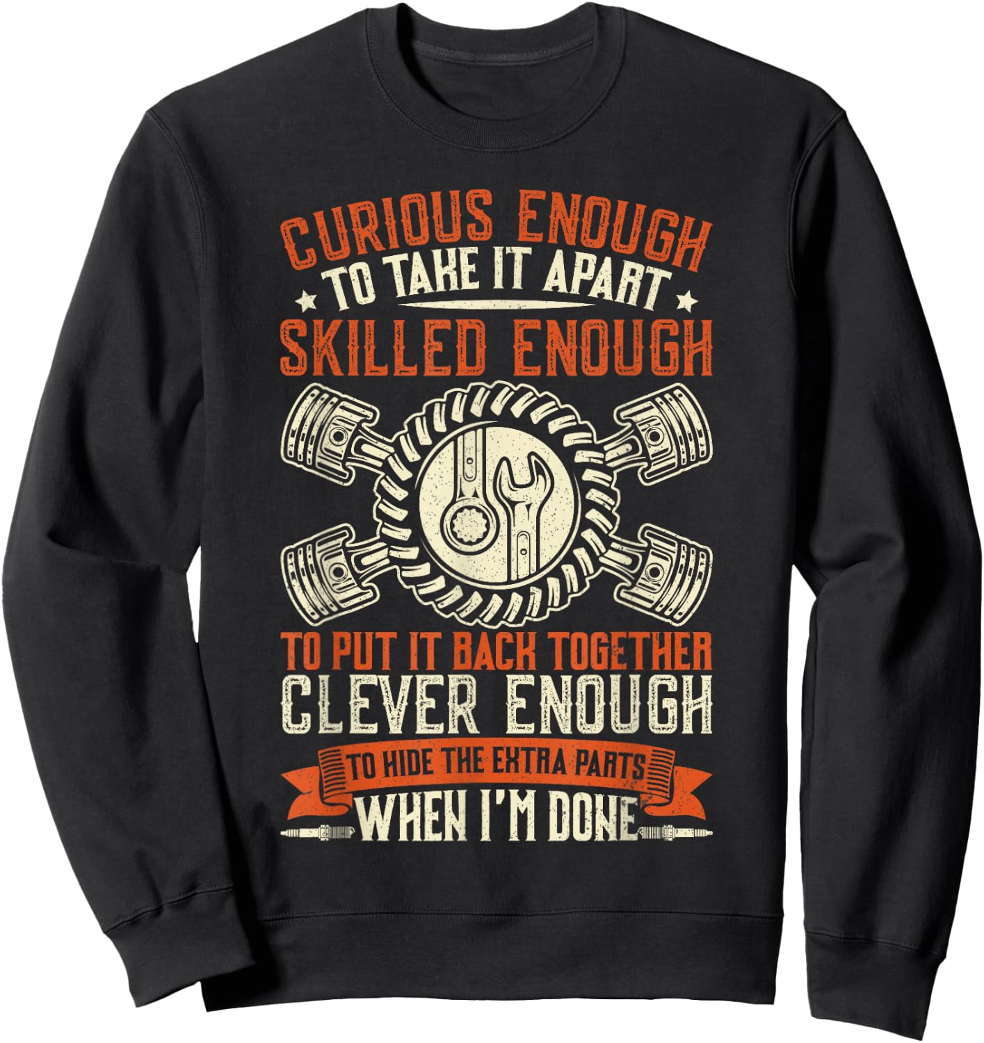 Funny Car Mechanic Shirt Women Mechanics Tool Sweatshirt - Sweatshirt | Black