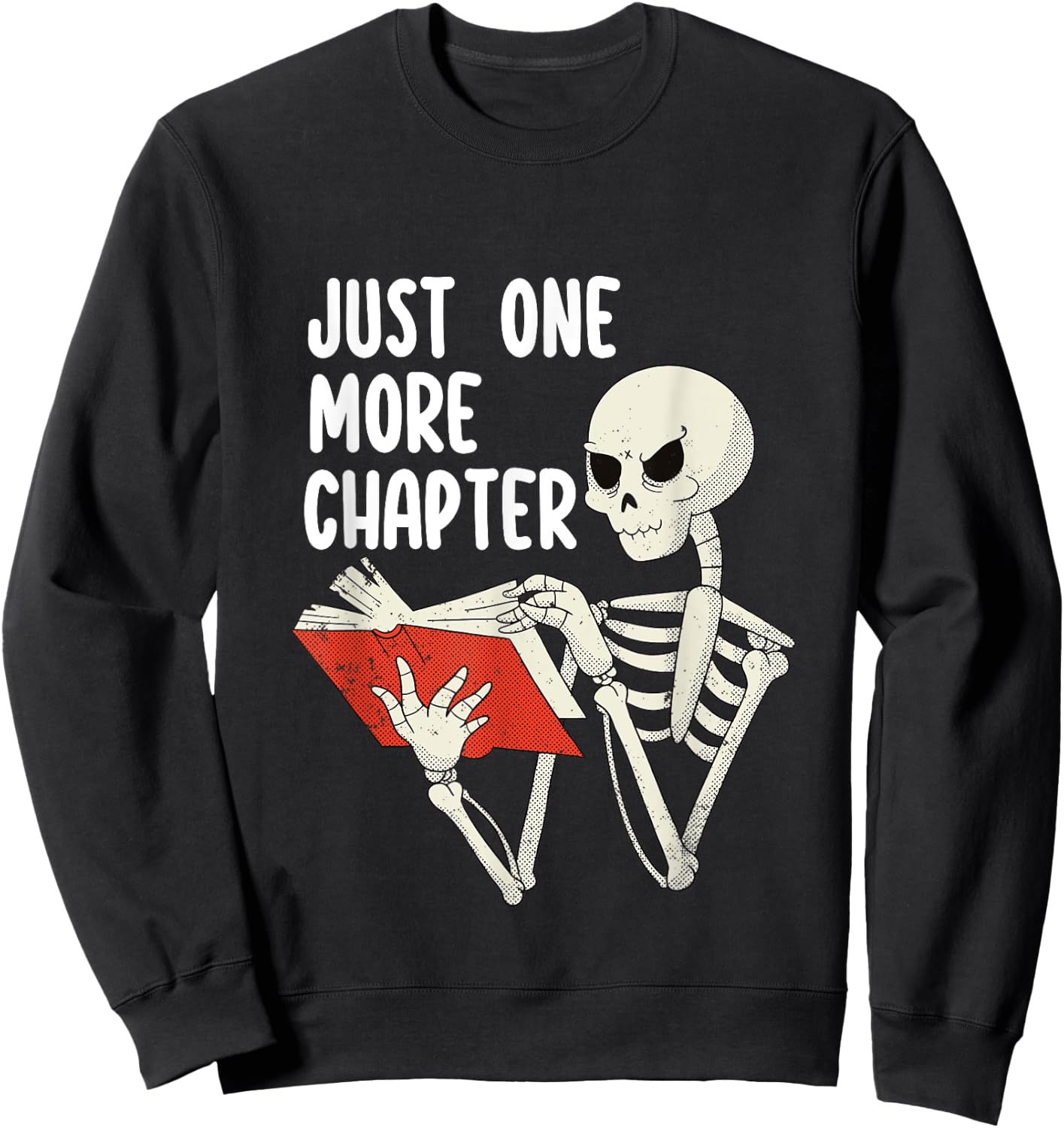 Halloween Librarian Spooky Library Skeleton Reading A Book Sweatshirt - Sweatshirt | Black