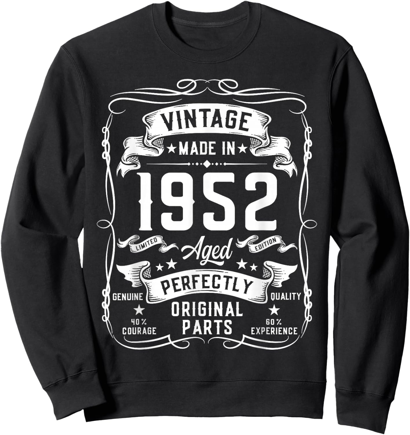 Vintage 1952 73yr 73rd Birthday Gifts 73 Years Old Sweatshirt - Sweatshirt | Black