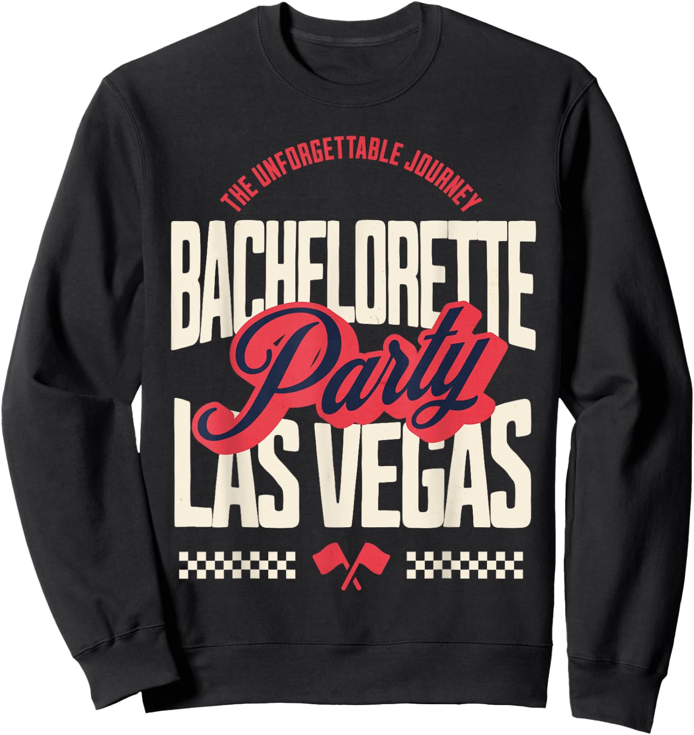 Bachelorette Party Las Vegas Matching Bride Favor Souvenir Sweatshirt - Sweatshirt | Black