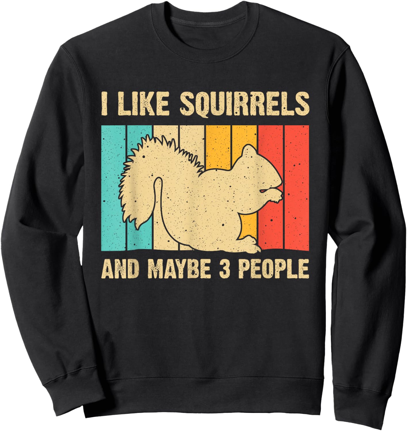 Funny Squirrel Design For Kids Men Women Pet Squirrel Lovers Sweatshirt - Sweatshirt | Black