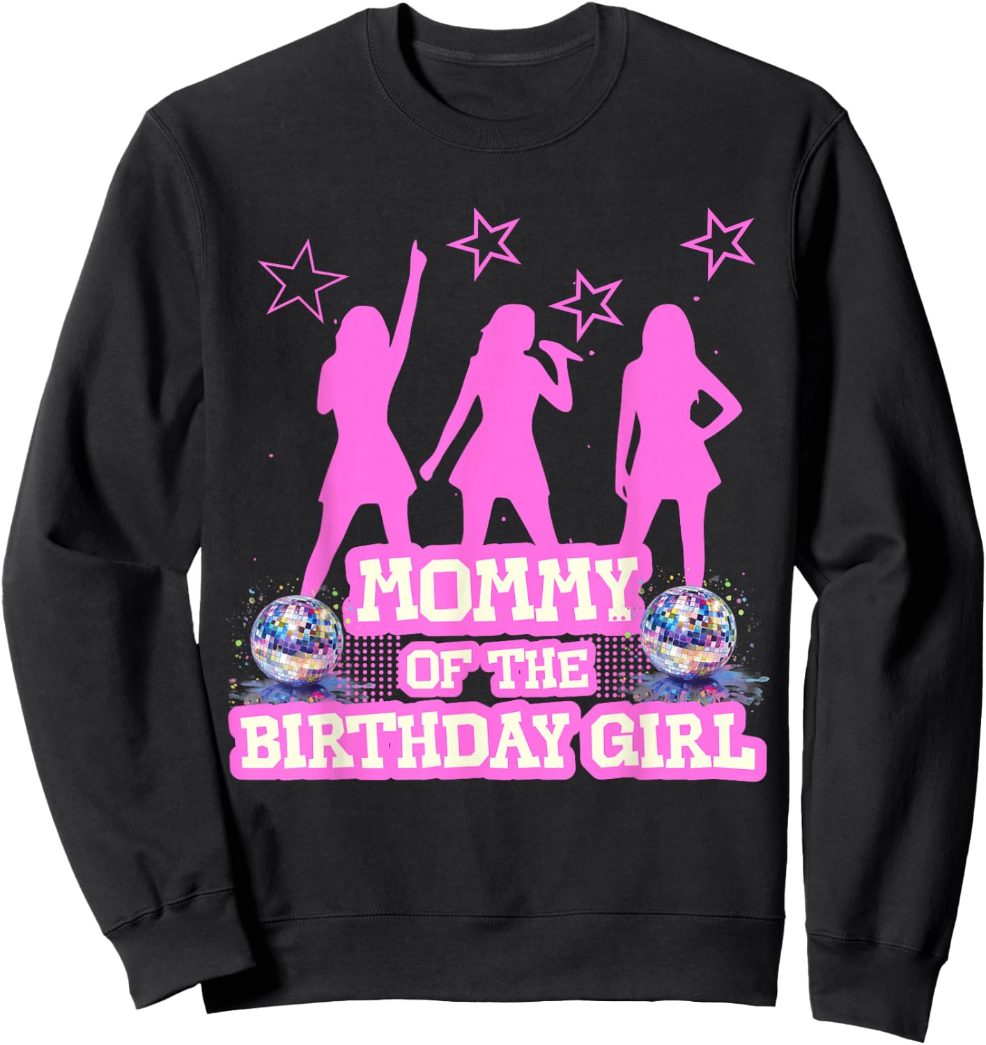 Mommy of The Kpop Girl Birthday Family Matching Party Sweatshirt - Sweatshirt | Black