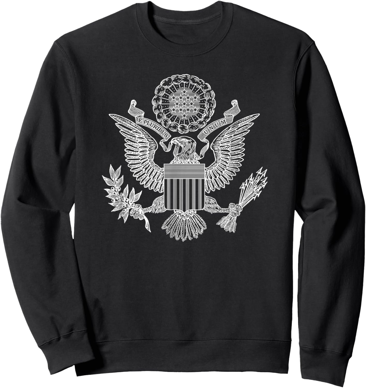 Usa United States Eagle Symbol American Arms Seal Sweatshirt - Sweatshirt | Black
