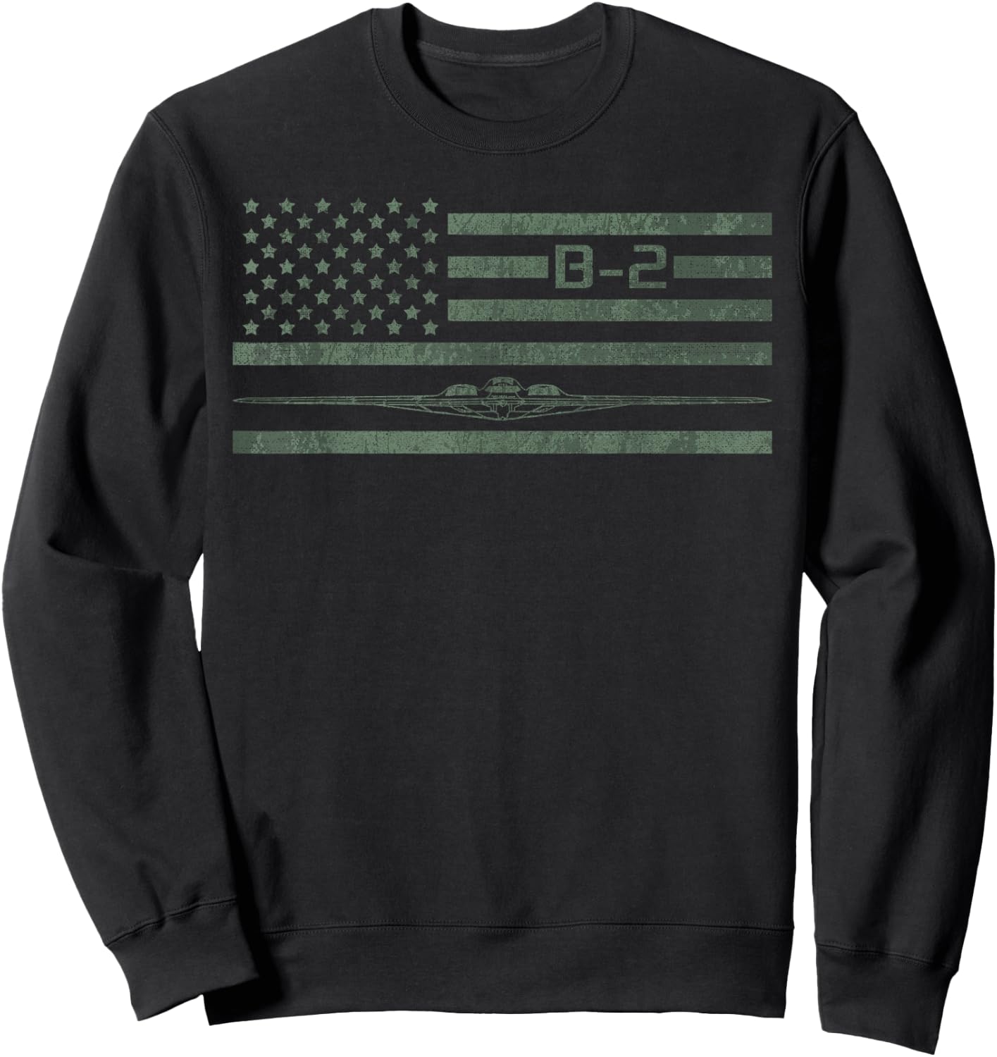 B-2 Stealth Bomber US Aircraft Airplane US Patriot Sweatshirt - Sweatshirt | Black
