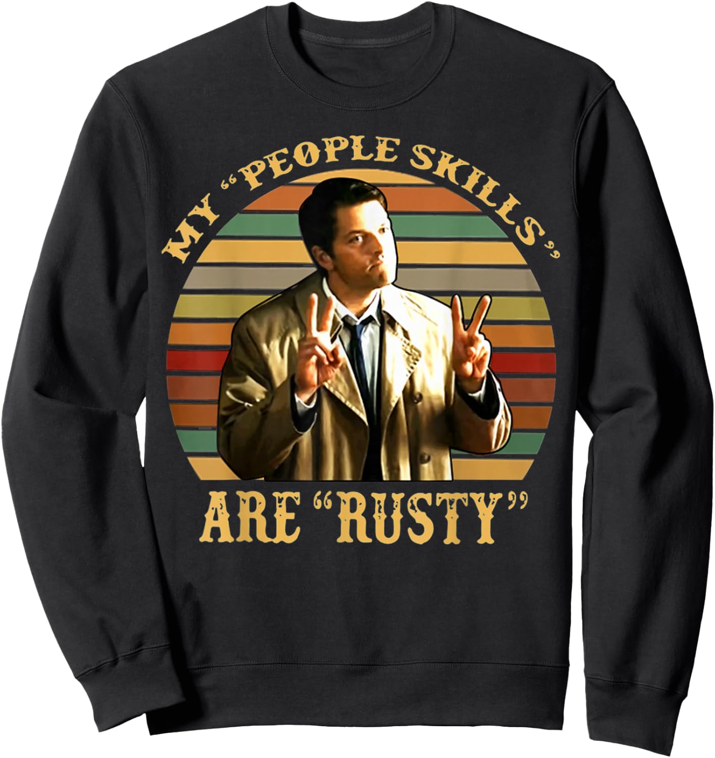 My People Skills are Rusty Vintage Sweatshirt - Sweatshirt | Black