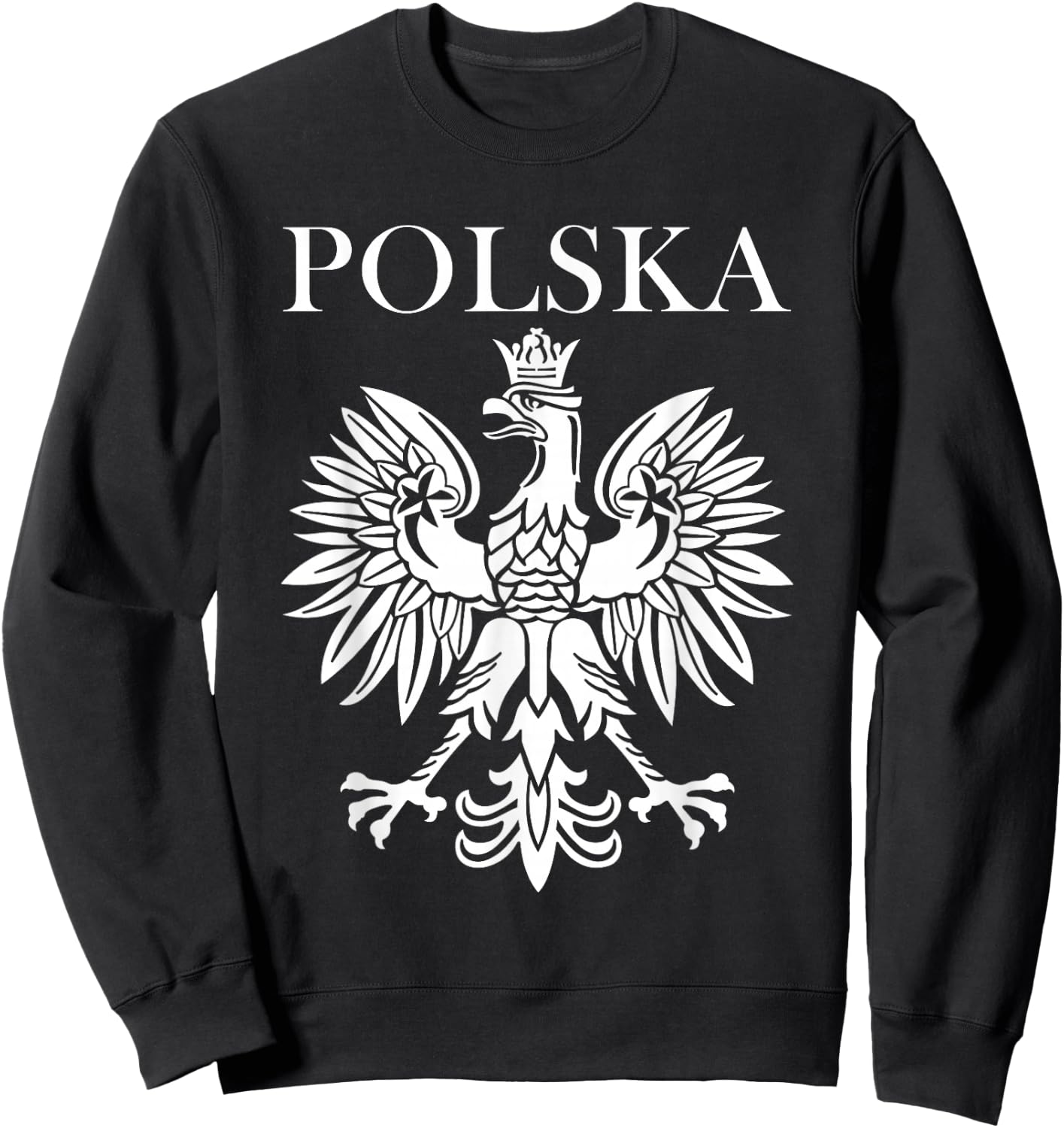 Polska Poland Polish Pride White Eagle Patriotic Sweatshirt - Sweatshirt | Black