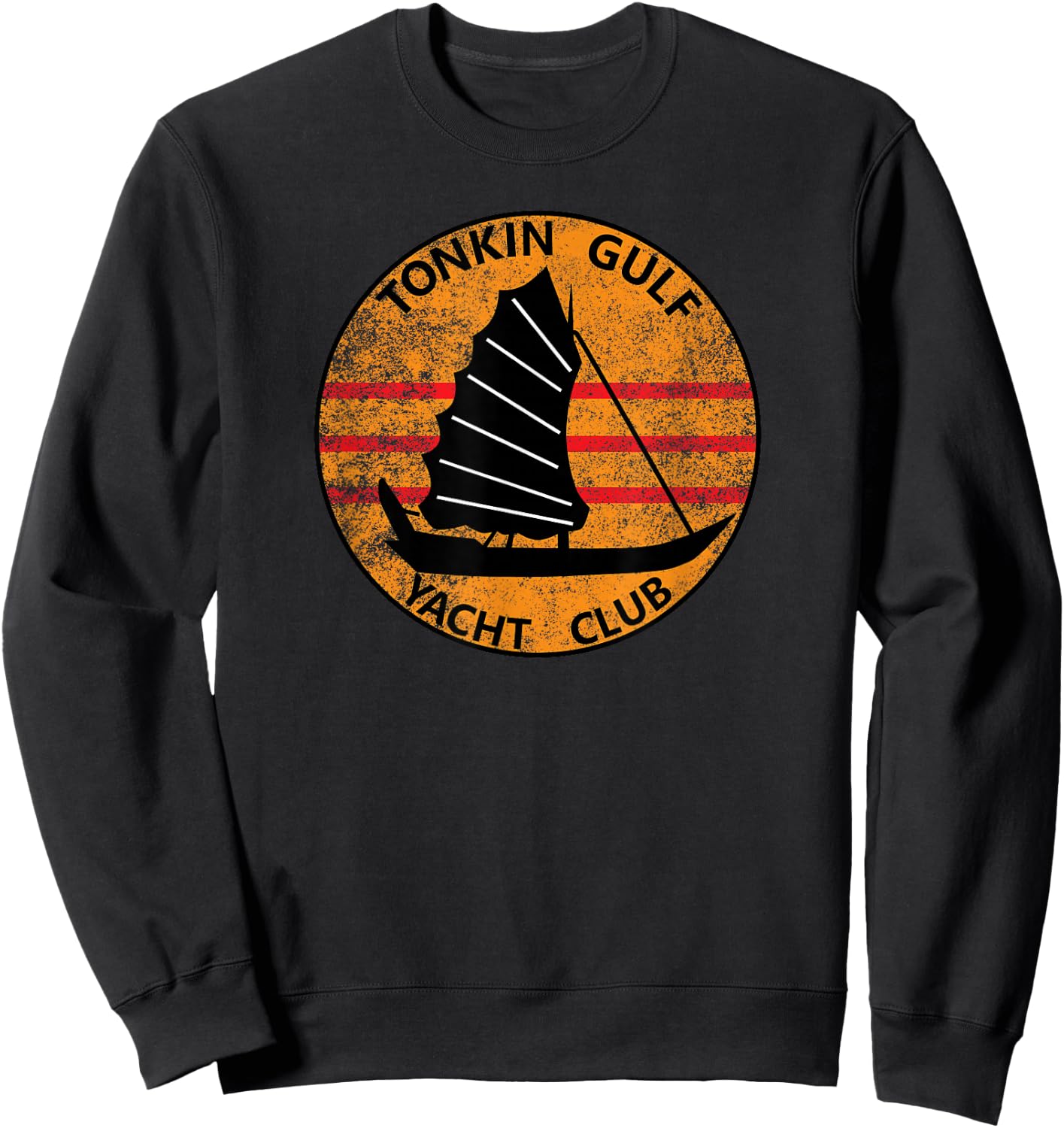 Tonkin Gulf Yacht Club 7th Fleet Vietnam Veteran Patch Sweatshirt - Sweatshirt | Black