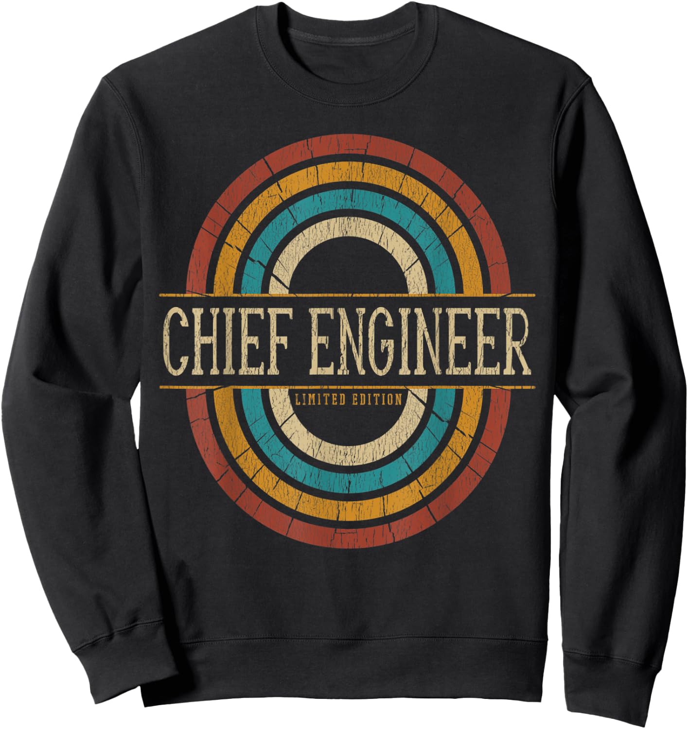 Chief Engineer Vintage Retro Sweatshirt - Sweatshirt | Black