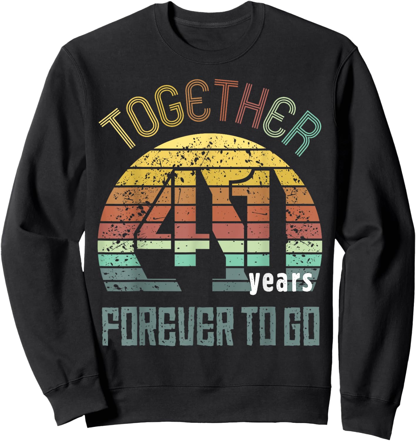 41st Years Wedding Anniversary Gifts For Couples Matching 41 Sweatshirt - Sweatshirt | Black