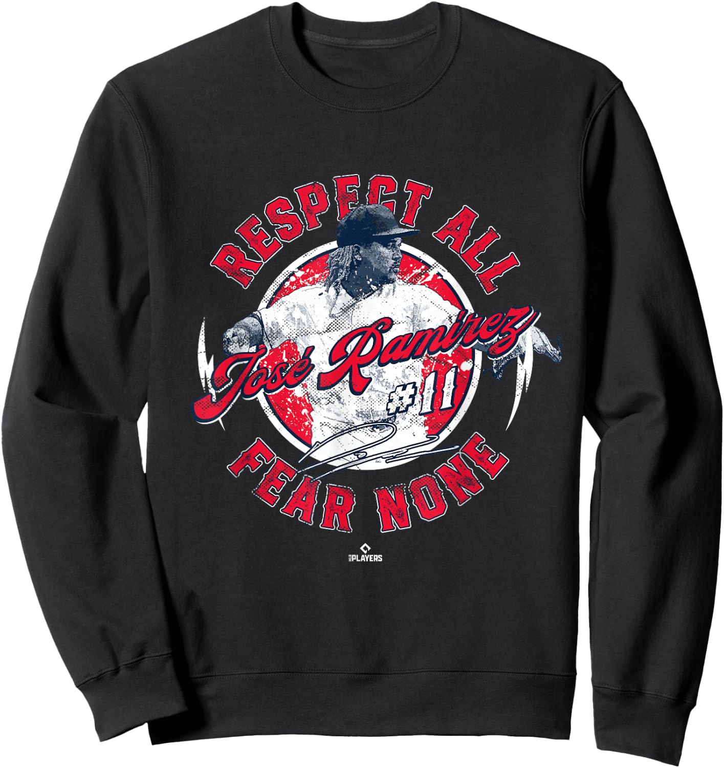 Jose Ramirez Respect All Fear None Enriquito Cleveland MLBPA Sweatshirt - Sweatshirt | Black
