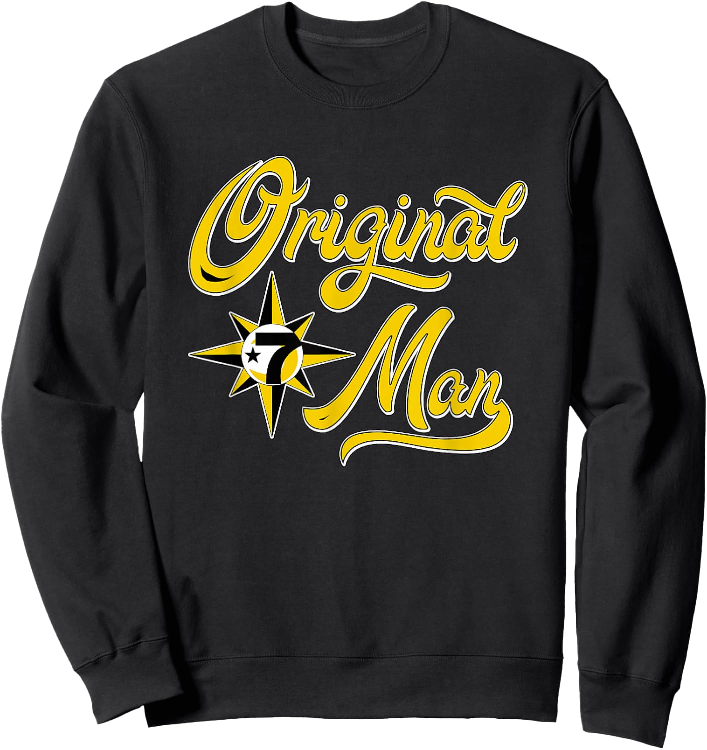 Original Man Allah 7 Logo Crescent Star 5 percent Sweatshirt - Sweatshirt | Black