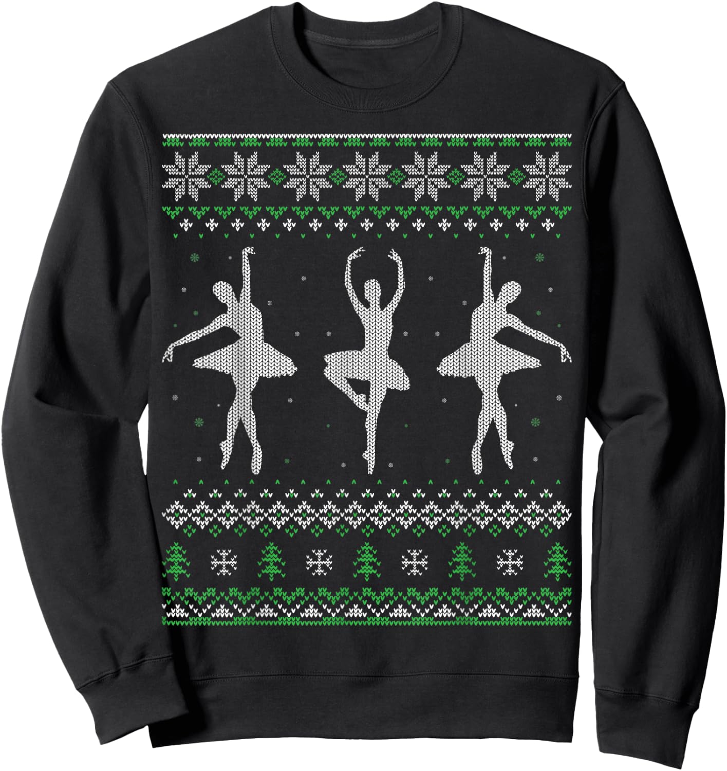 Ballerina Ballet Dancers Ballet Dancing Christmas Sweatshirt - Sweatshirt | Black