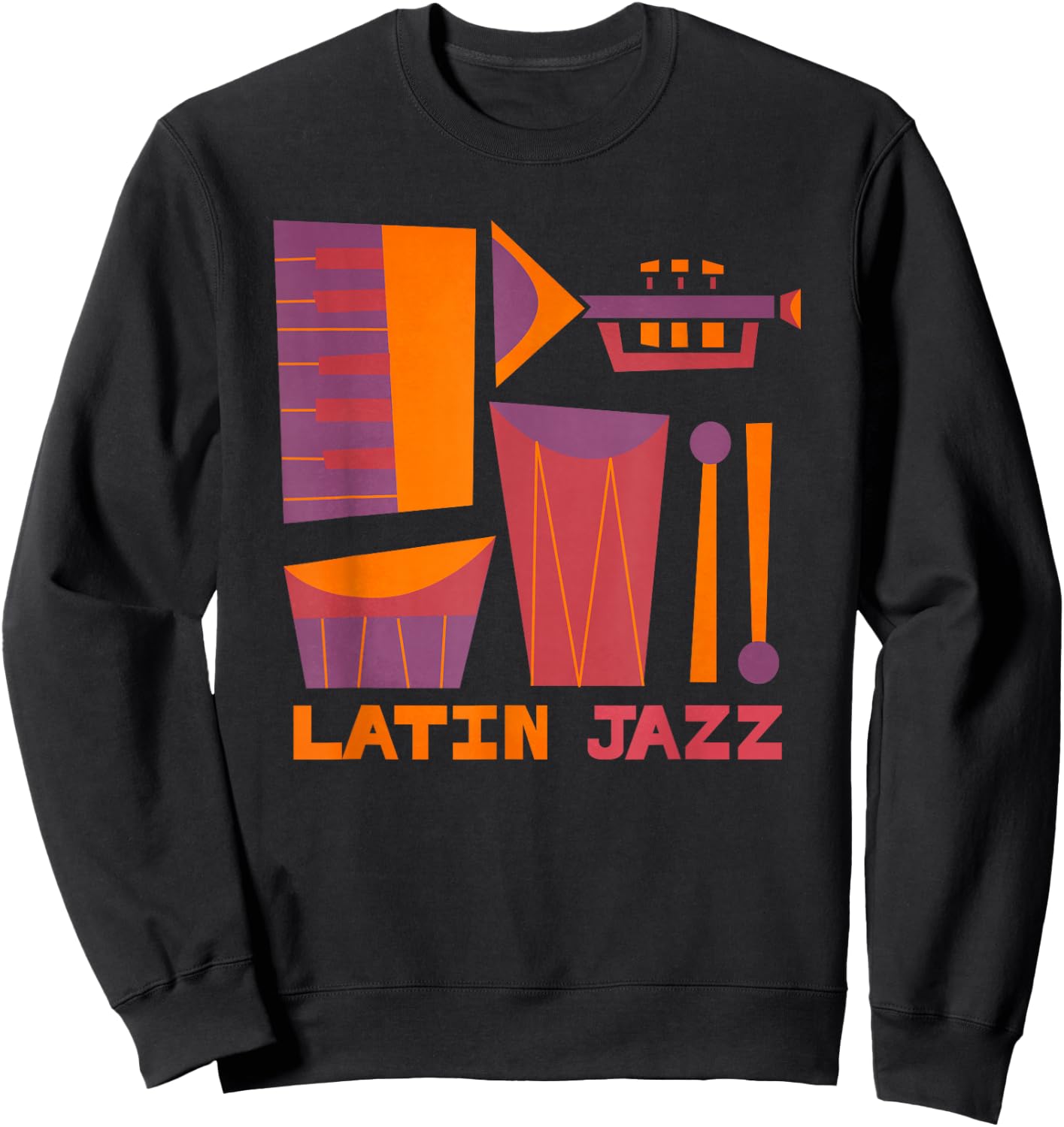 Latin Jazz Music Vintage Sweatshirt - Sweatshirt | Black