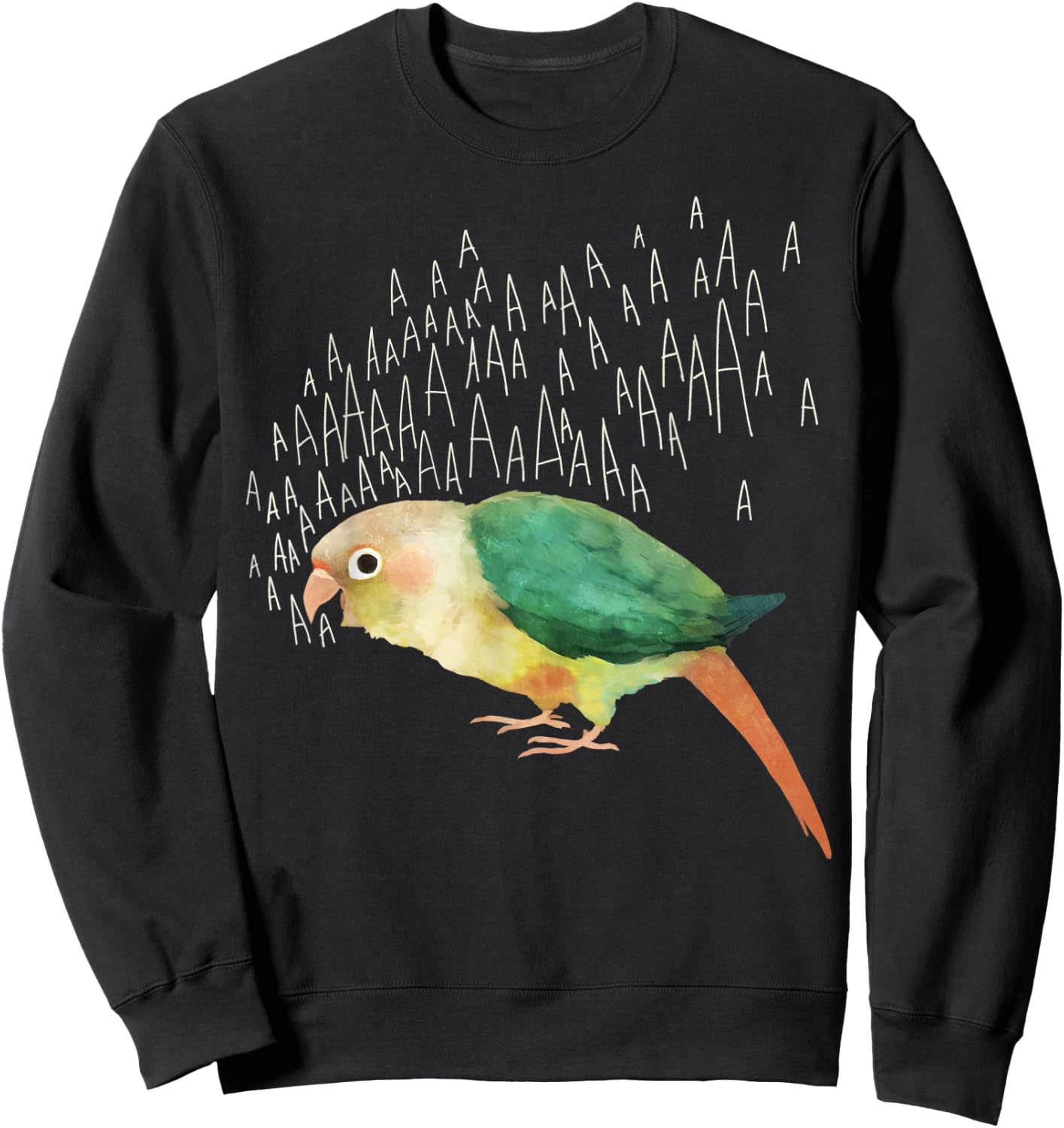 Screaming Turquoise Pineapple Green Cheek Conure Sweatshirt - Sweatshirt | Black