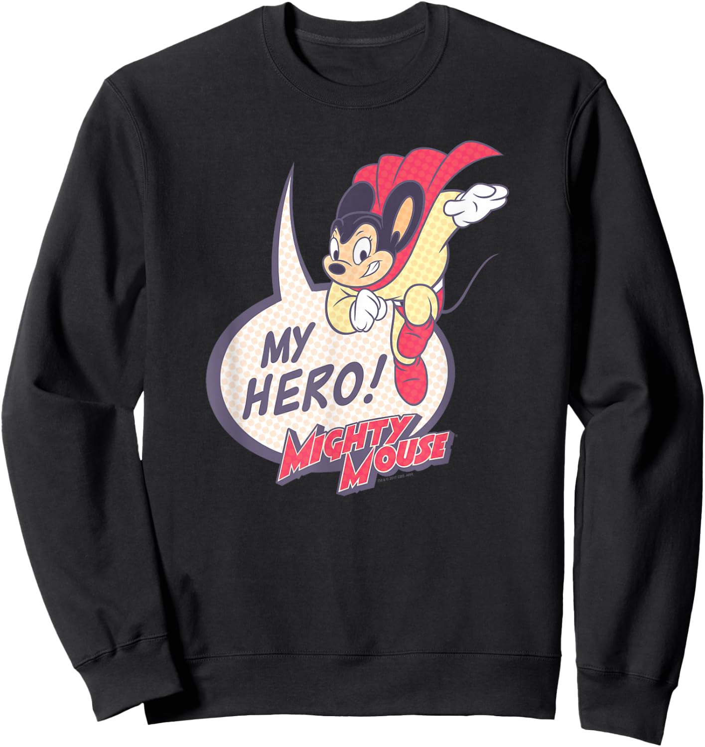 Mighty Mouse My Hero Sweatshirt - Sweatshirt | Black