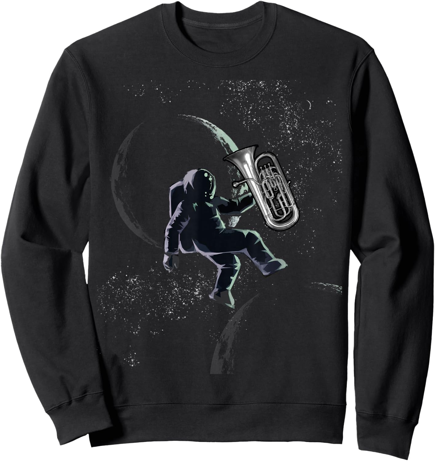 Euphonium Player Astronaut Sweatshirt - Sweatshirt | Black