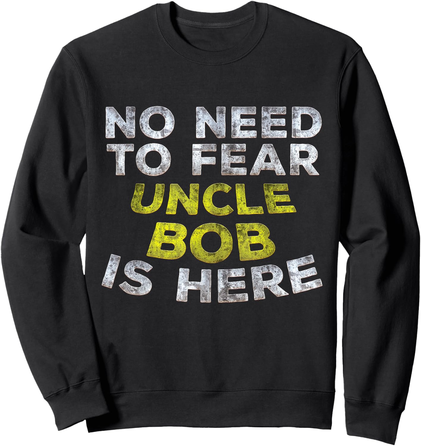 BOB Funny Uncle Gift Family Name Text Sweatshirt - Sweatshirt | Black
