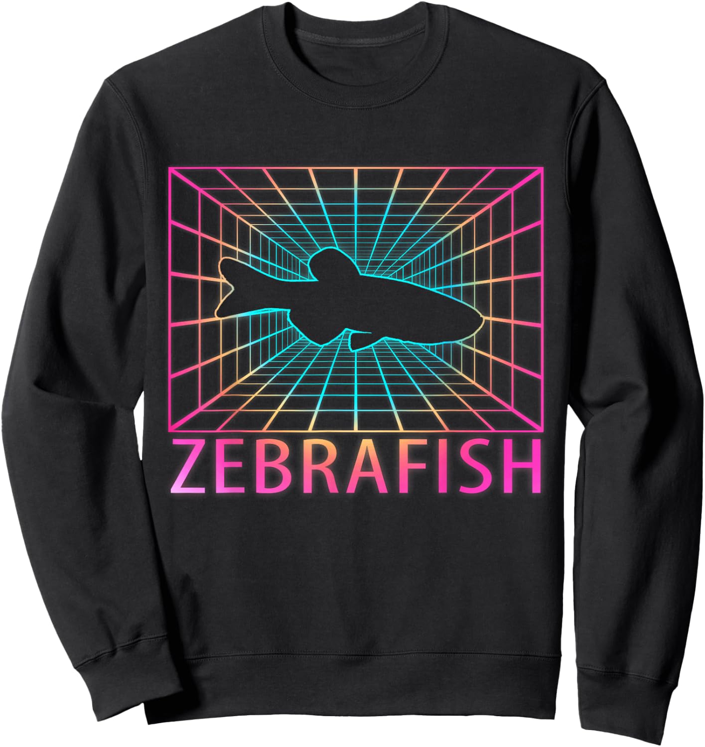 Zebrafish Retro Fish Gift Sweatshirt - Sweatshirt | Black