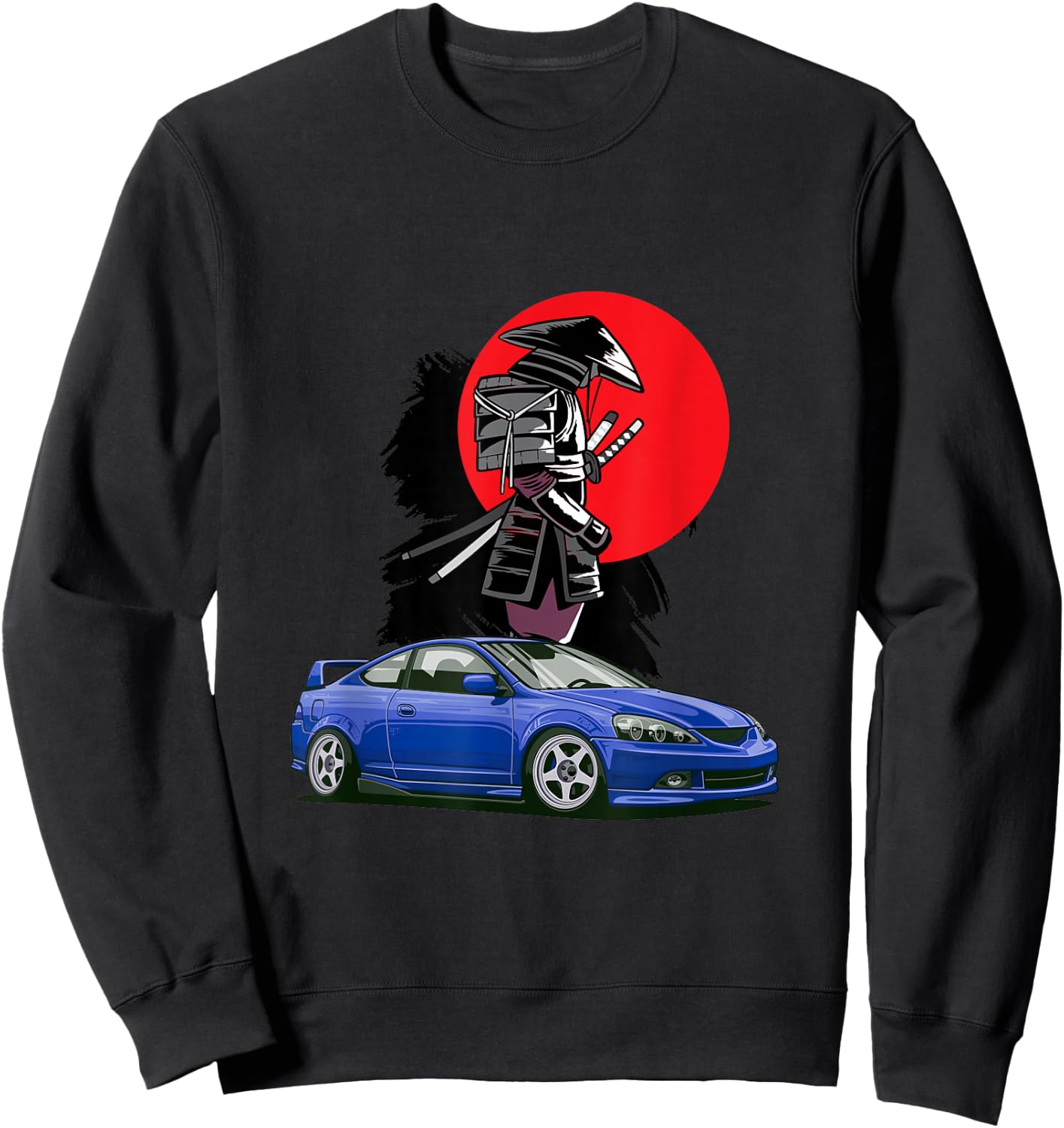 JDM RSX Car Tuning Japan Samurai Sun Drift Sweatshirt - Sweatshirt | Black