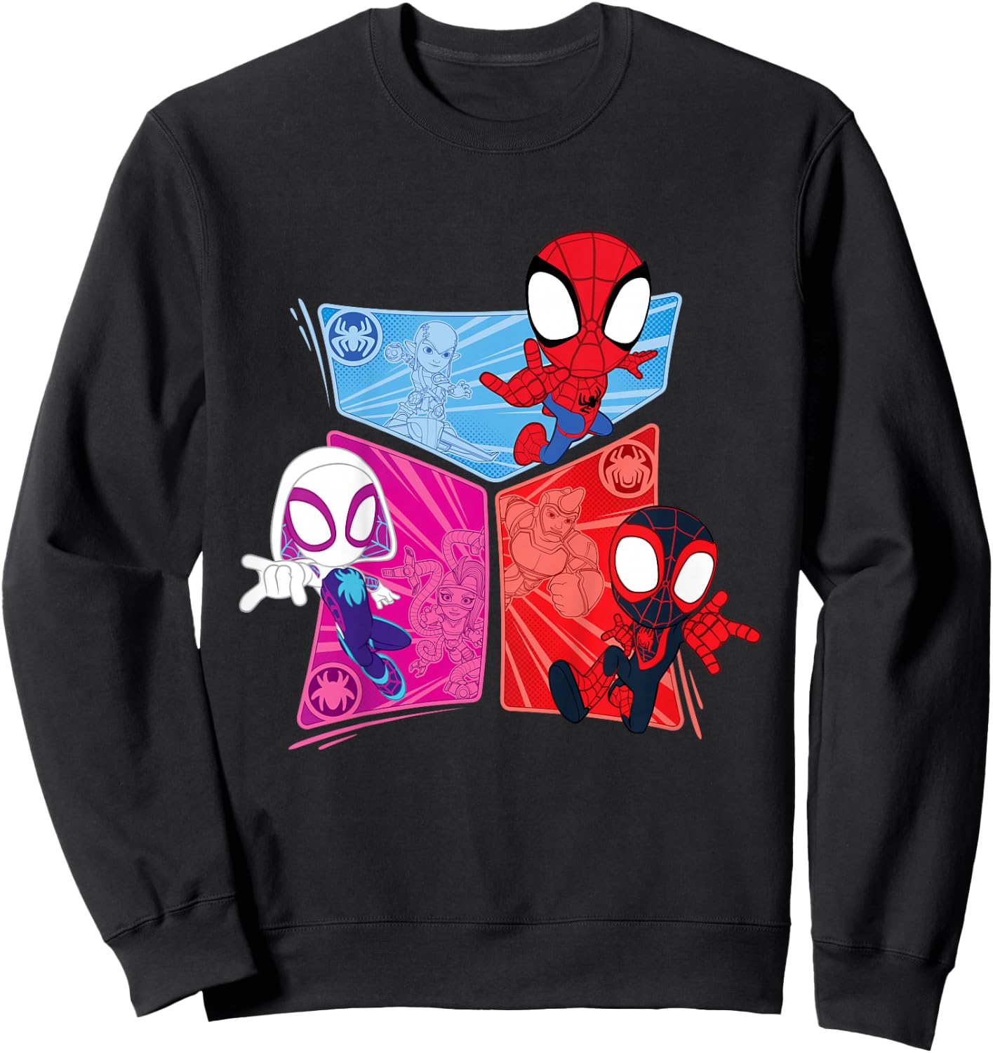 Marvel Spidey and His Amazing Friends Heroes and Foes Sweatshirt - Sweatshirt | Black