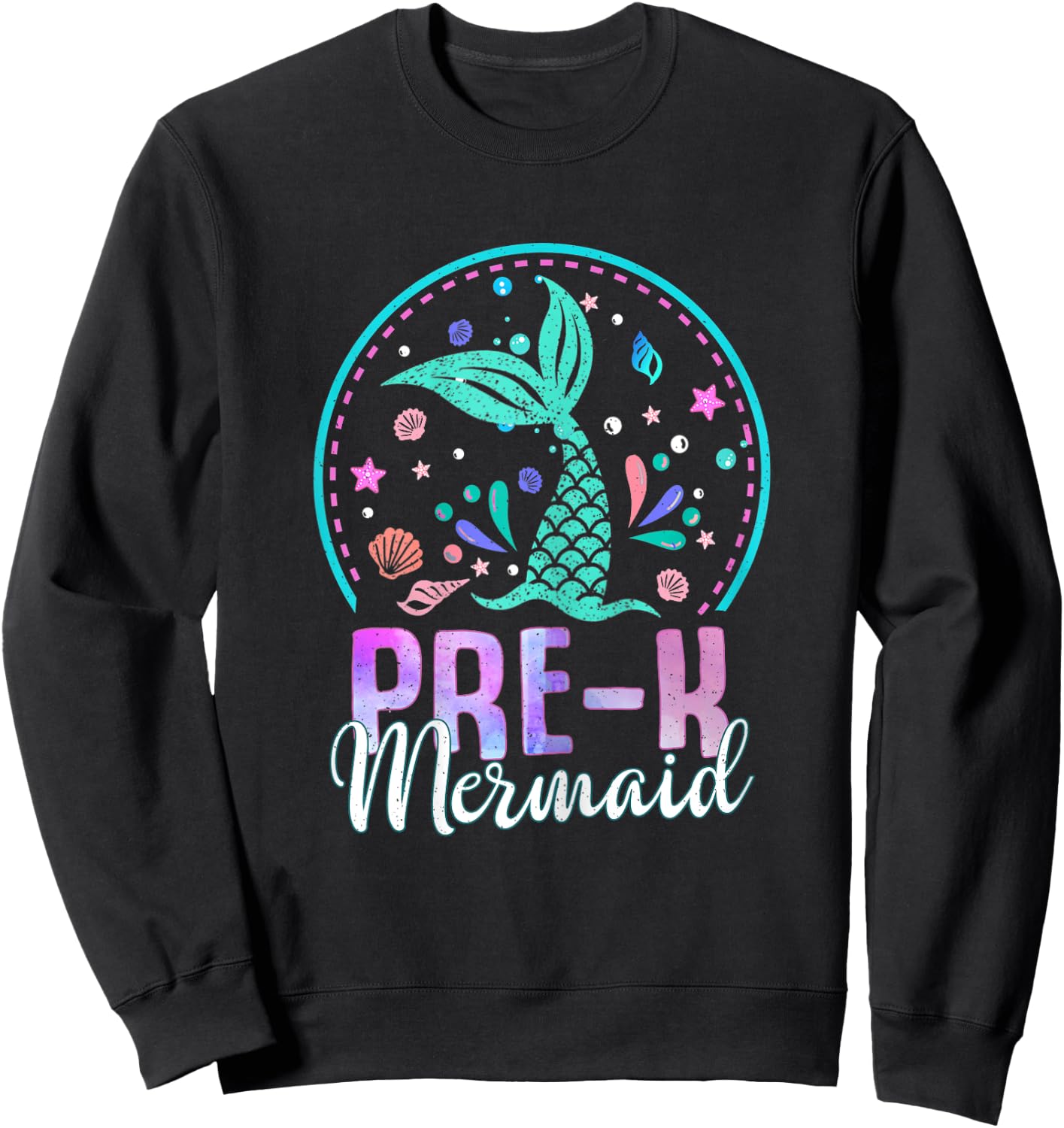 Pre Kinder Mermaid Teacher Students Girls Back To School Kid Sweatshirt - Sweatshirt | Black