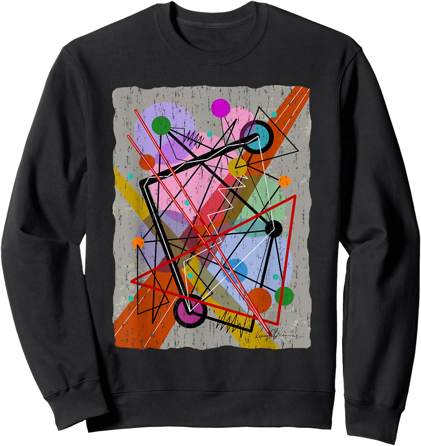 Original Art Shirts Style by Kandinsky Mid Century Bauhaus Sweatshirt - Sweatshirt | Black