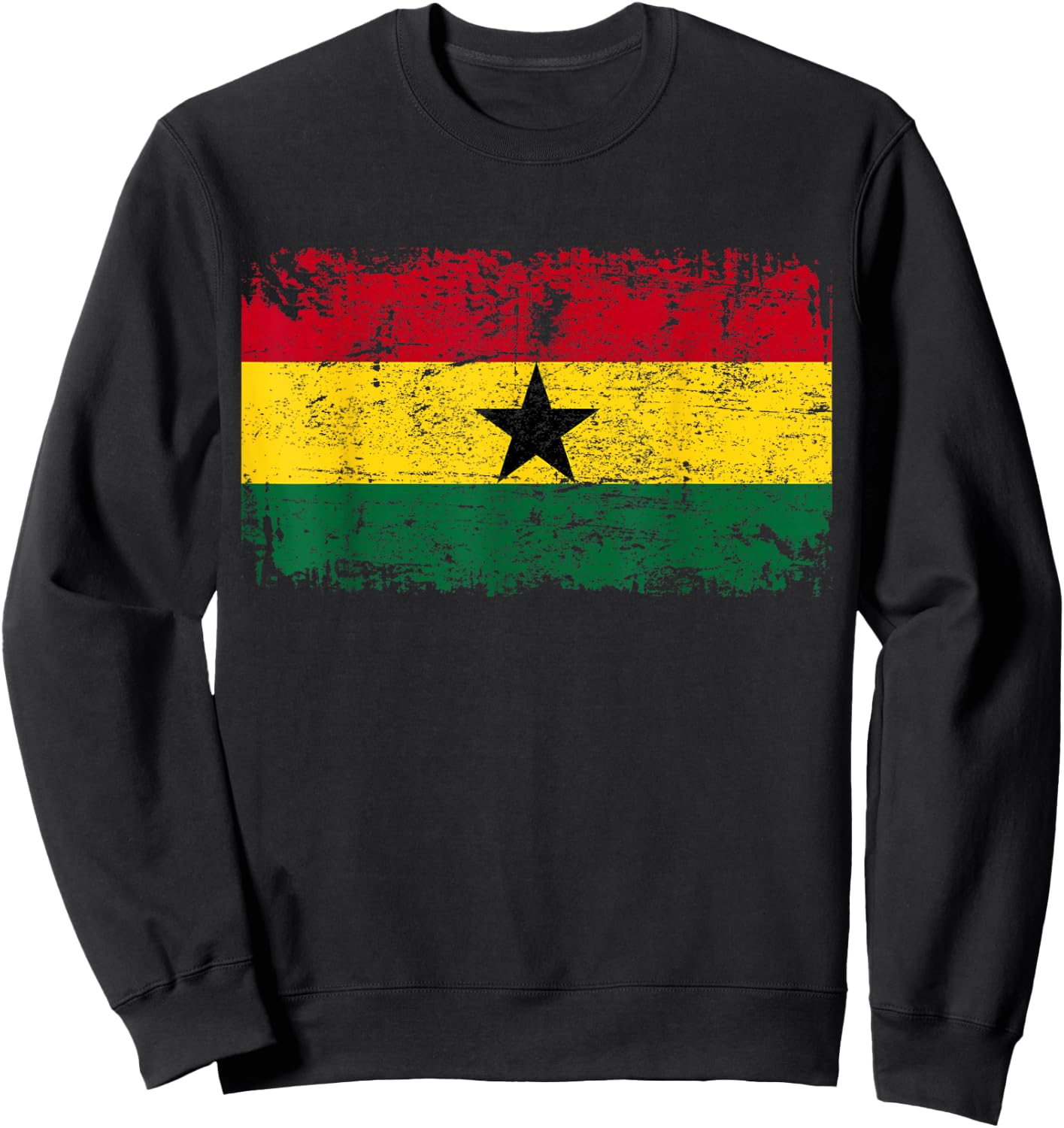 GHANA Flag Vintage | Men Women Kids | GHANA Sweatshirt - Sweatshirt | Black