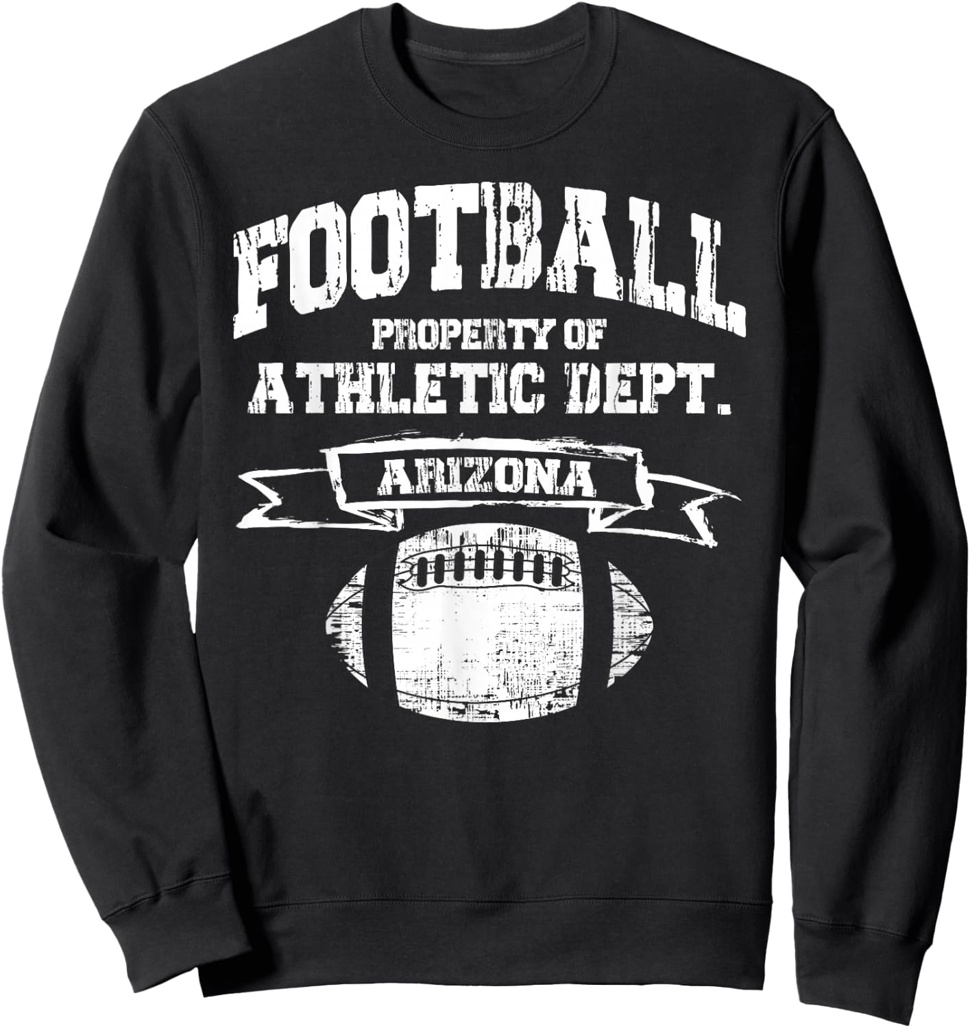 Arizona Football Property Of Athletic Dept. Retro Grunge Sweatshirt - Sweatshirt | Black