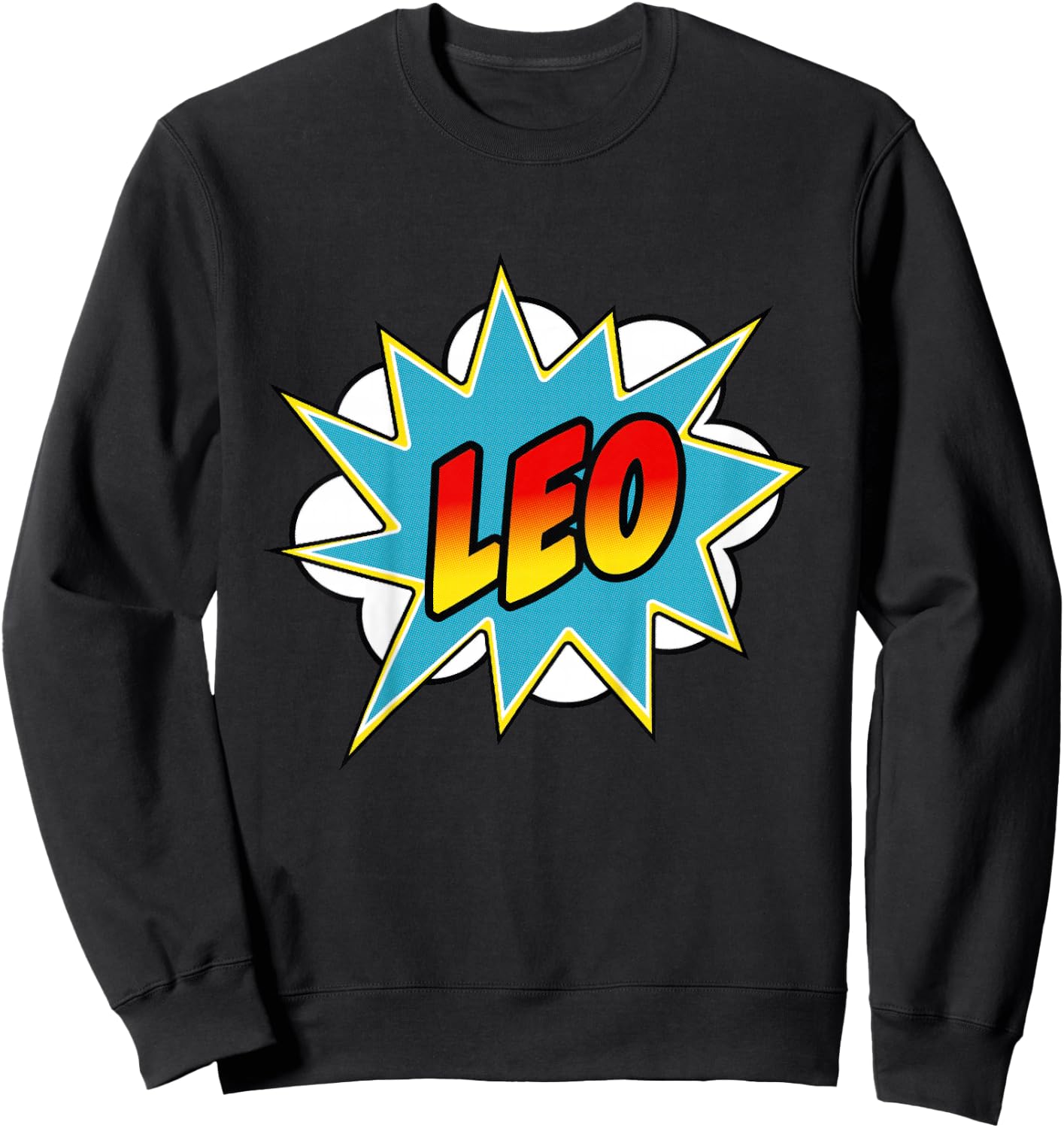 Kids Boys Leo Comic Book Superhero Name Sweatshirt - Sweatshirt | Black