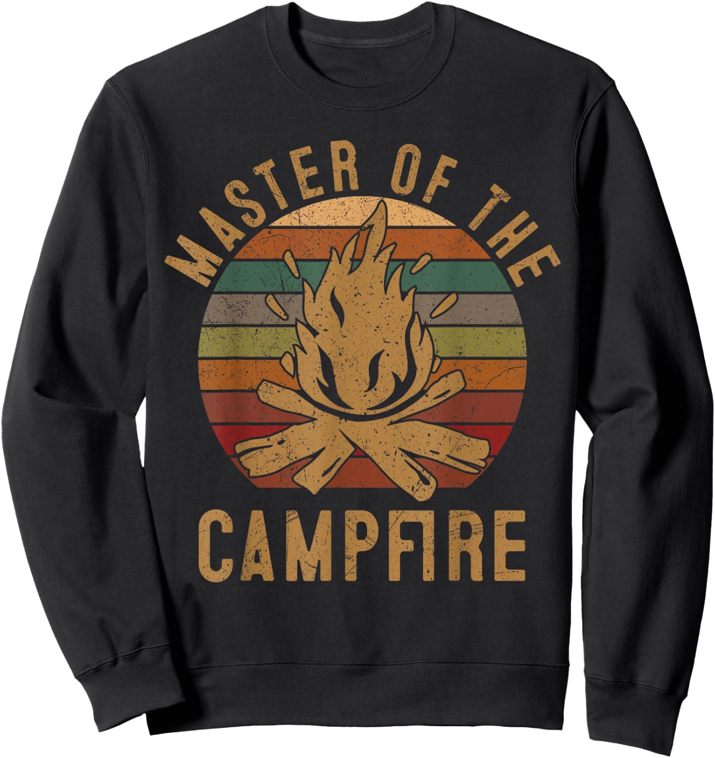 Master of the Campfire Camping Lovers Gift Camper Sweatshirt - Sweatshirt | Black