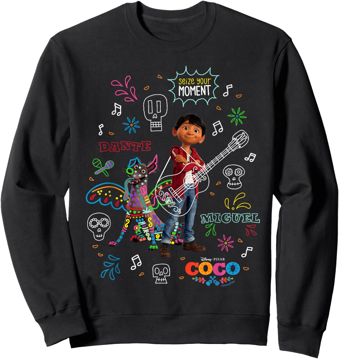 Disney and Pixar's Coco Miguel and Dante Seize Your Moment Sweatshirt - Sweatshirt | Black
