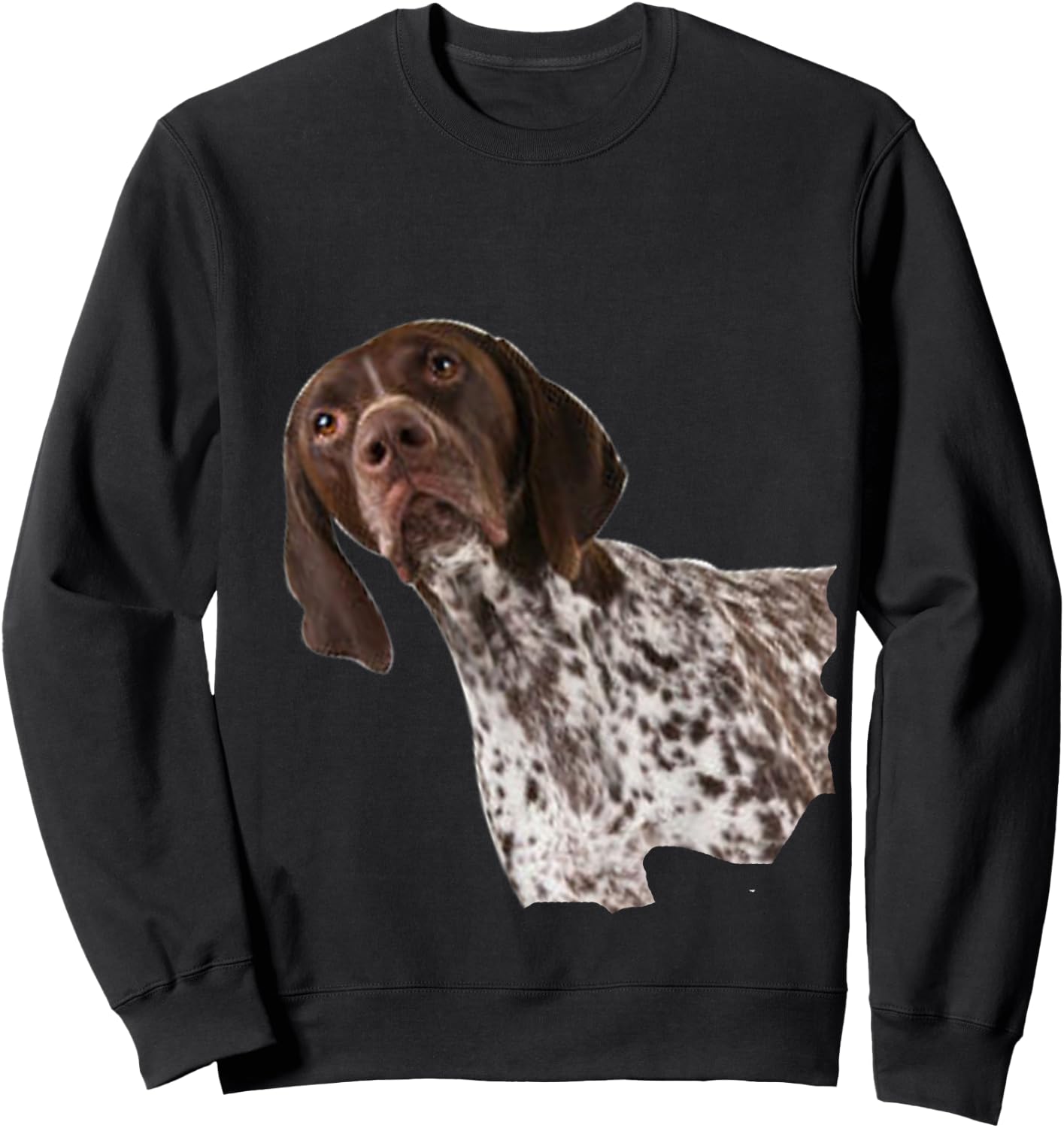 GSP German Shorthair Pointer Curious Face Mom Dad Dog Owner Sweatshirt - Sweatshirt | Black