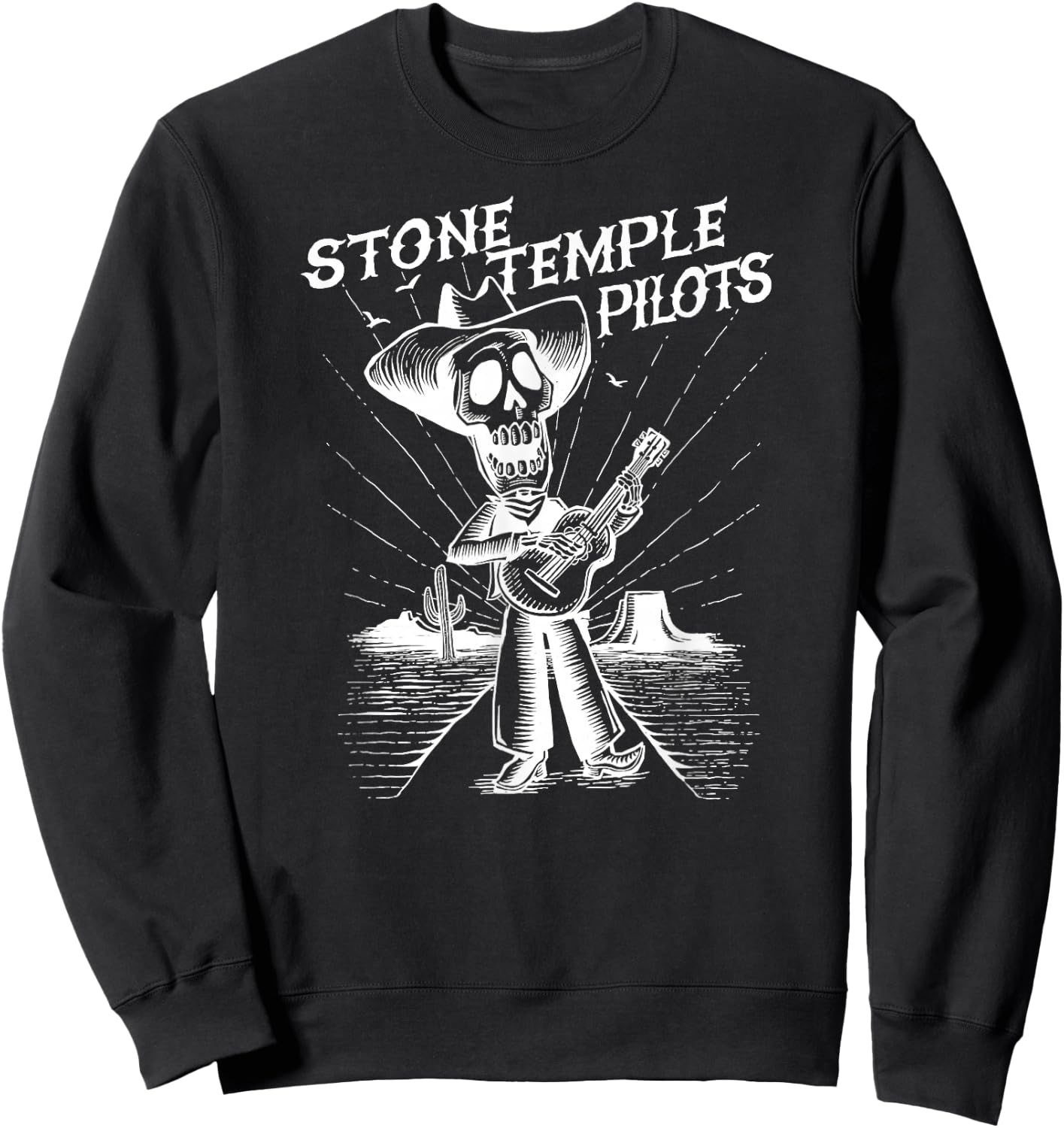 Stone Temple Pilots Day of The Dead Skeleton Sweatshirt - Sweatshirt | Black
