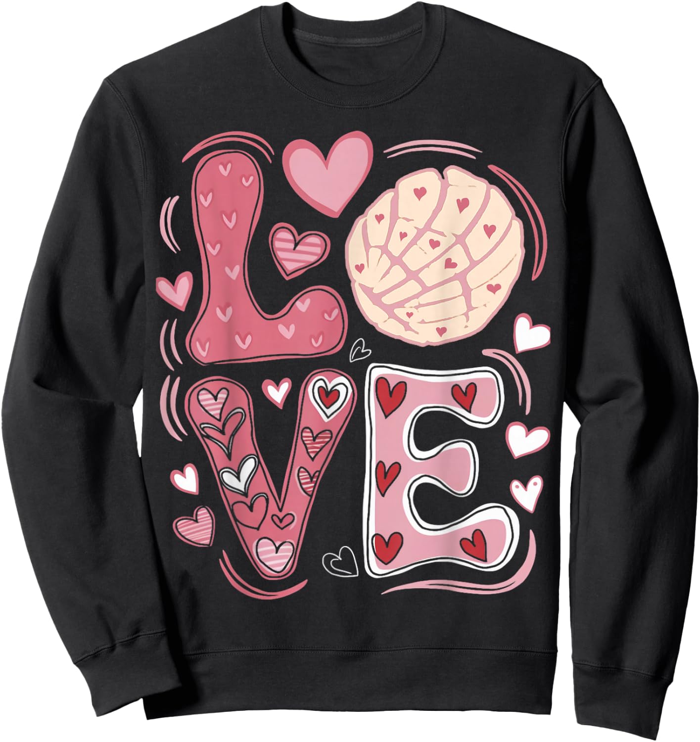 LOVE Latina Mexican Baked Concha Pastry Conchas Sweatshirt - Sweatshirt | Black