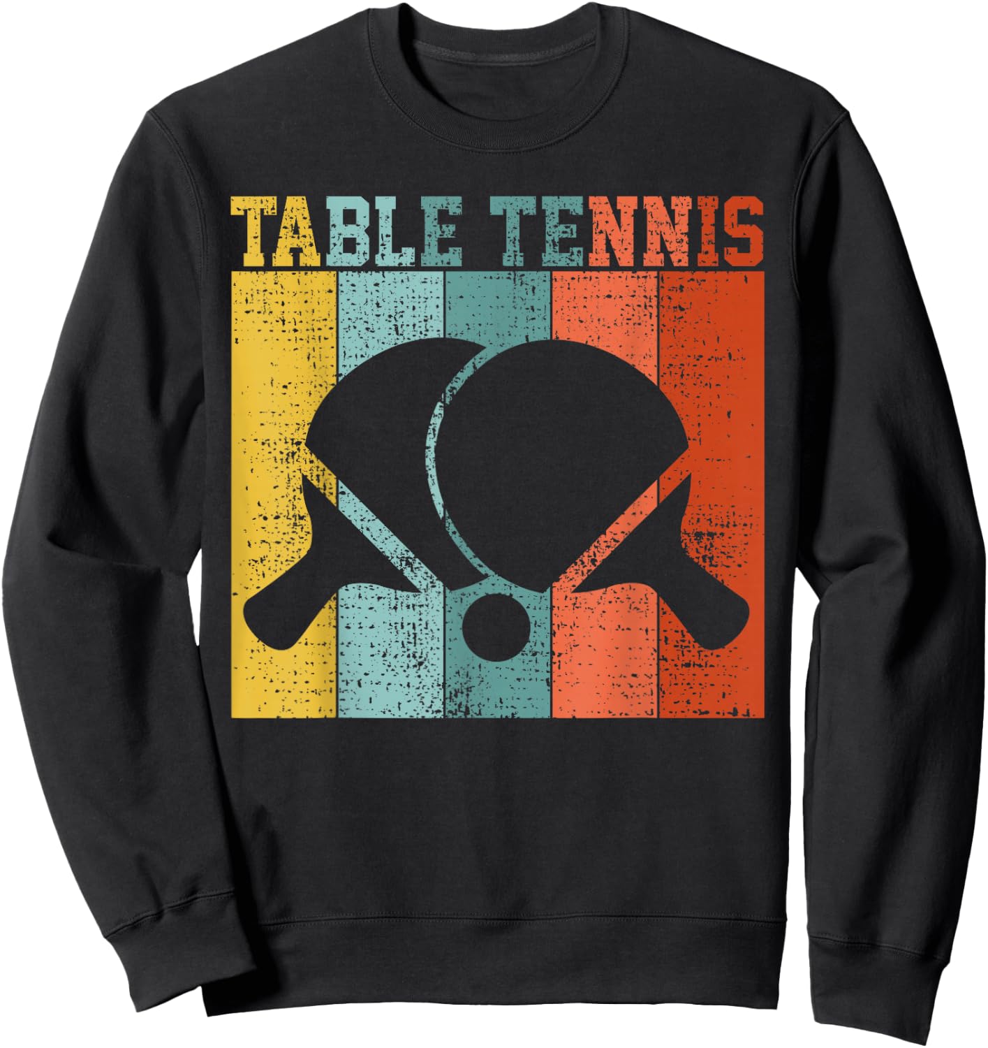 Retro Table Tennis Sweatshirt - Sweatshirt | Black