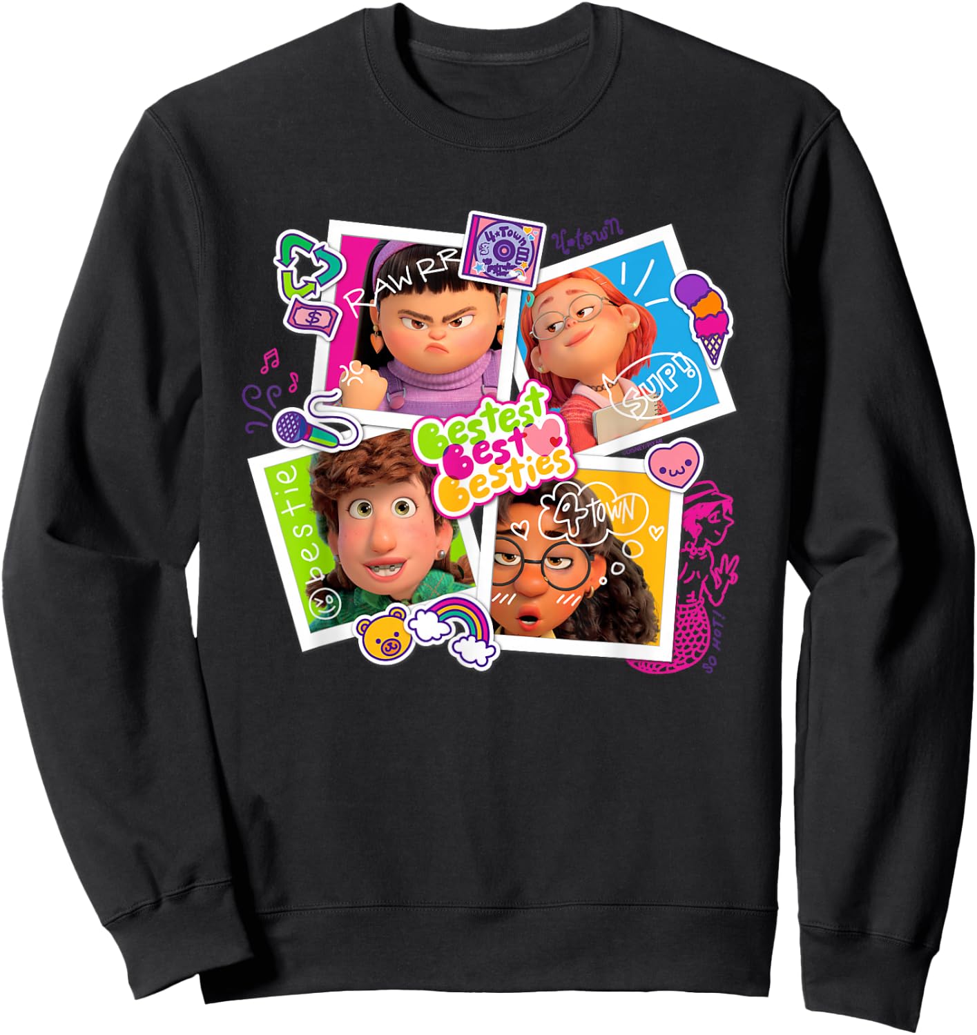 Disney and Pixar’s Turning Red Bestest Best Besties Sweatshirt - Sweatshirt | Black