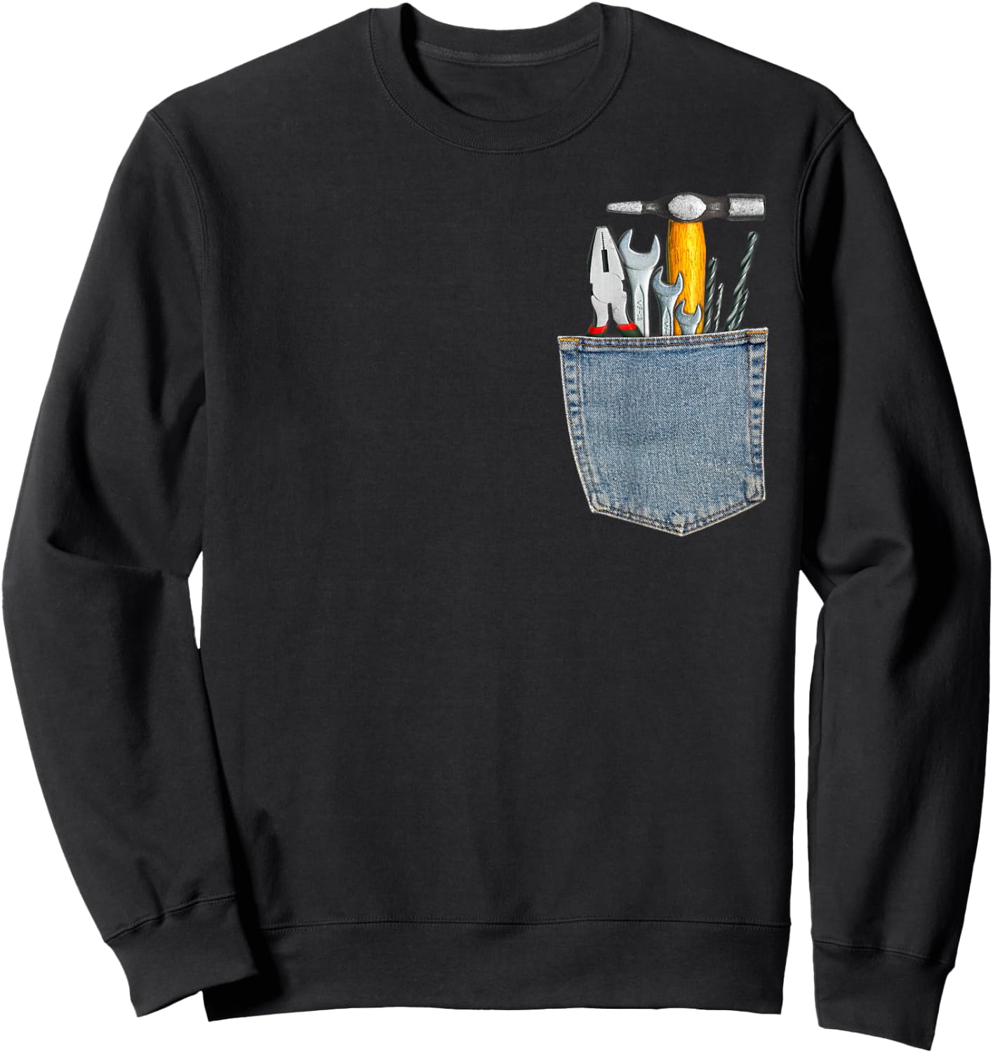 Work Tools Set in My Pocket Funny Mechanic T Shirt For Dad Sweatshirt - Sweatshirt | Black