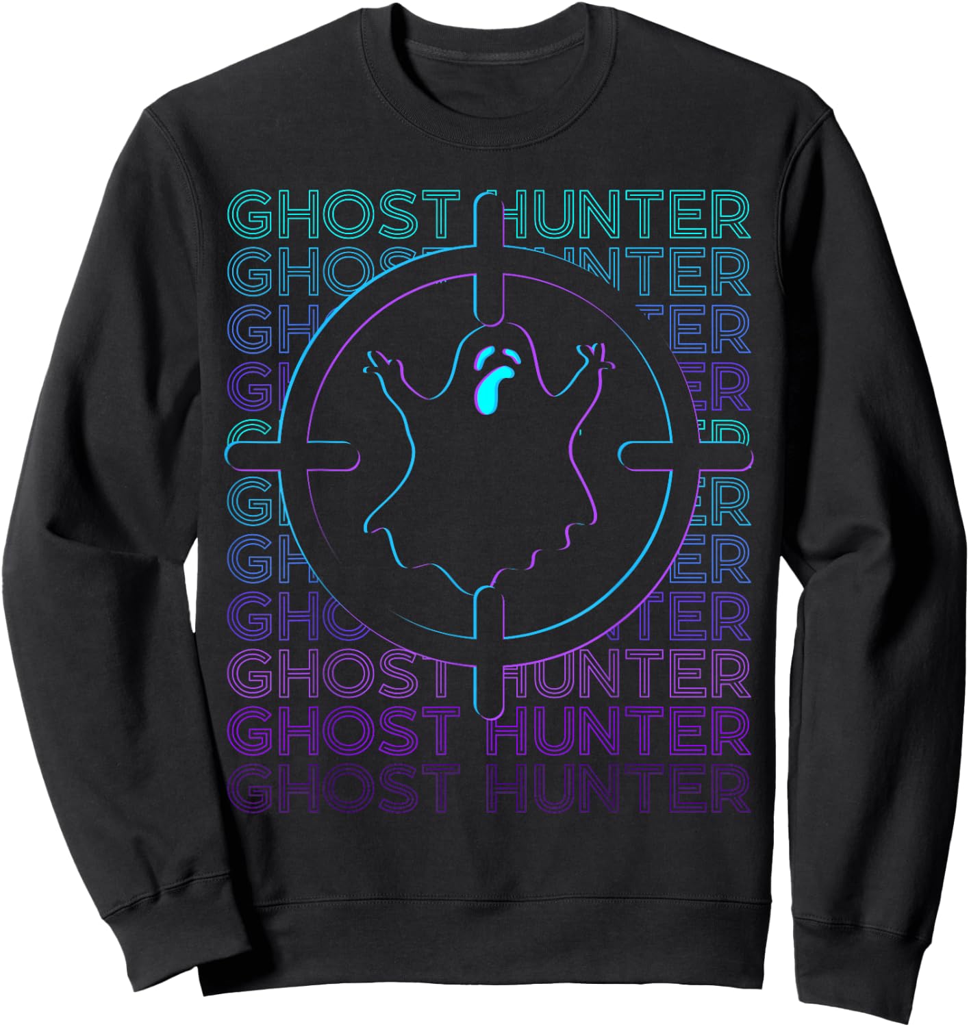 Ghost Hunter Ghost Hunting Retro Sweatshirt - Sweatshirt | Black