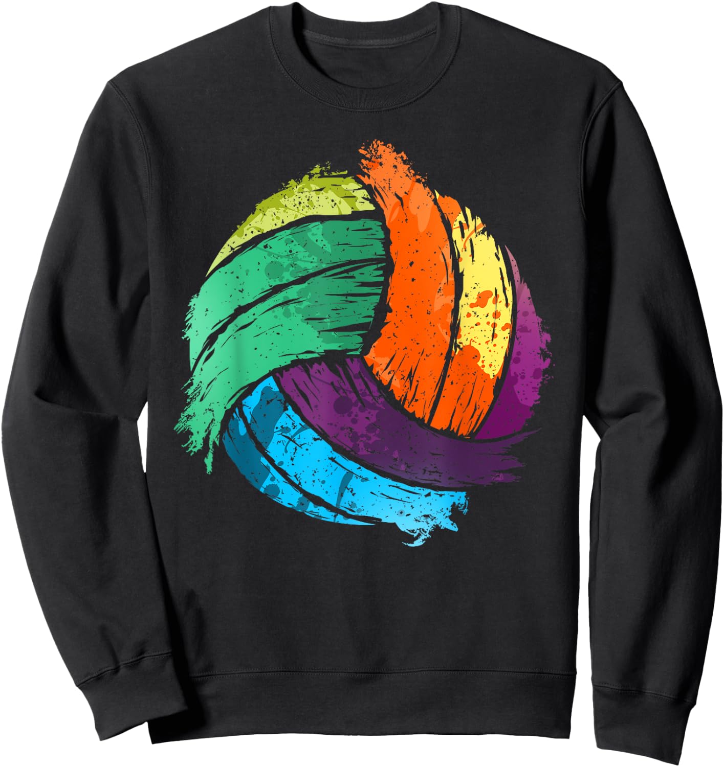 Funny Volleyball Art For Boys Girls Women Volleyball Players Sweatshirt - Sweatshirt | Black