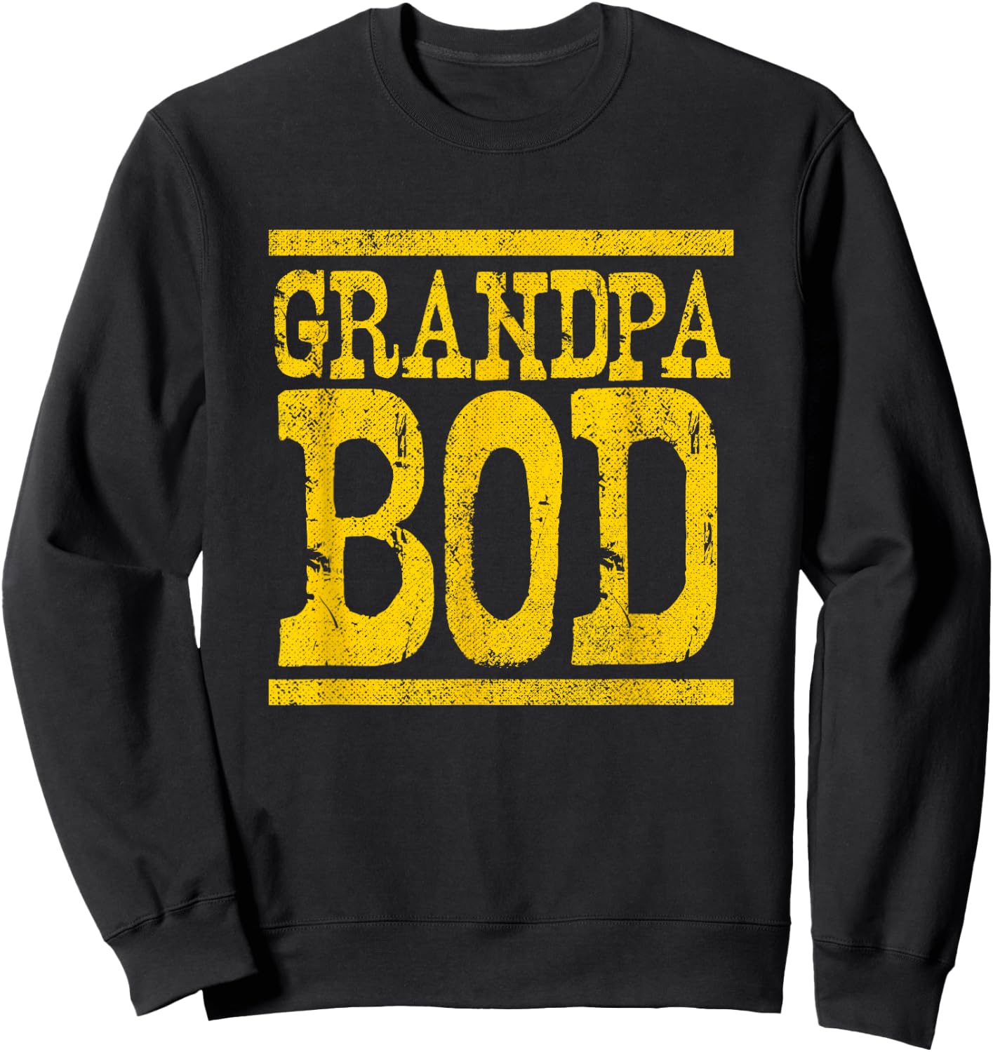 Grandpa Bod, Weightlifter Funny Gag Exercise Gym Sweatshirt - Sweatshirt | Black