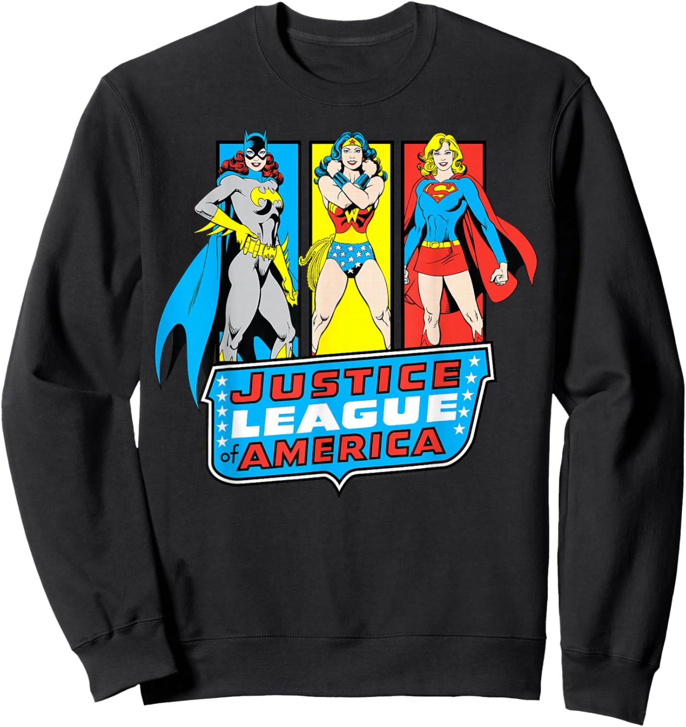 DC Comics Super Hero Girls Justice League Panels Sweatshirt - Sweatshirt | Black