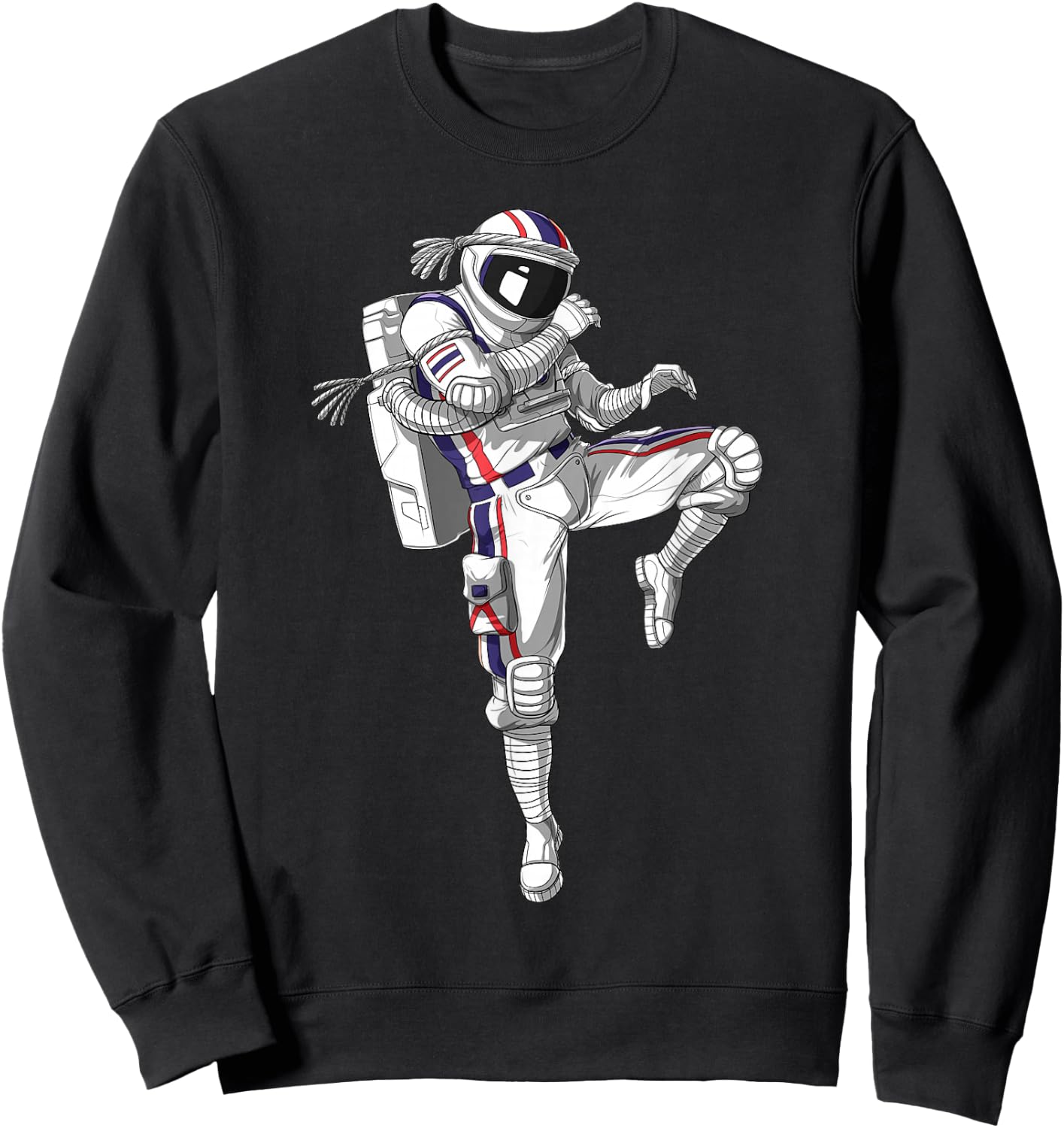 Astronaut Muay Thai Boxing Karate Kickboxing Martial Arts Sweatshirt - Sweatshirt | Black