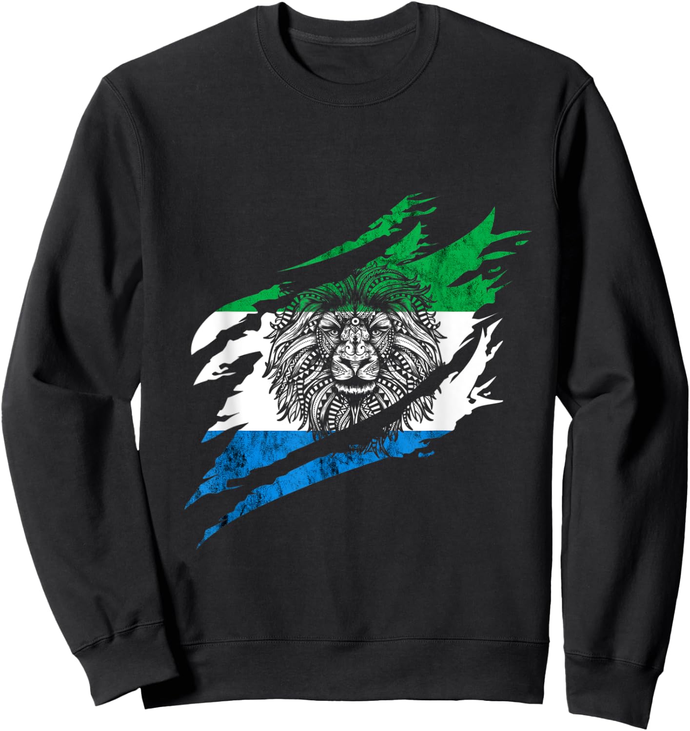 Sierra Leone Heroic Flag Sierra Leonean Pride Roots Sweatshirt - Sweatshirt | Black