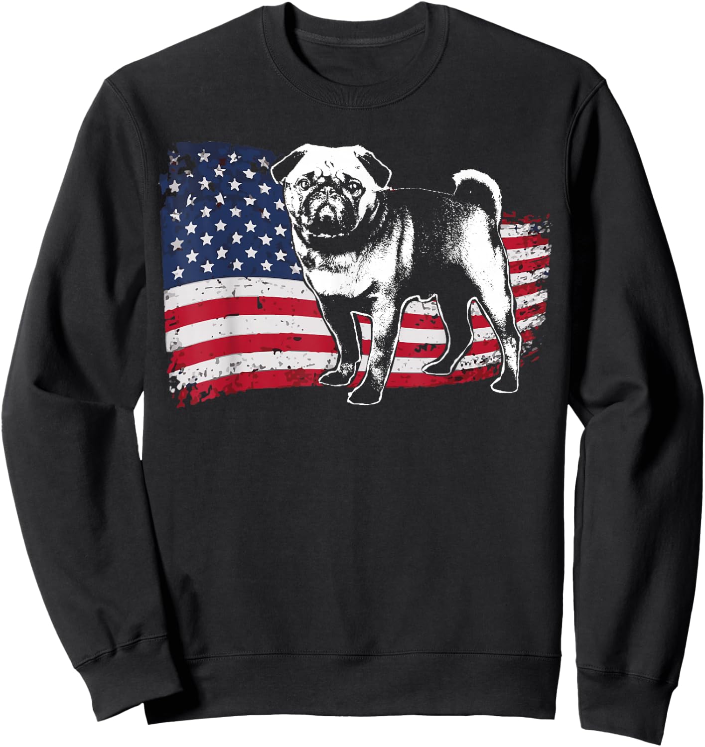 Pug Puggie-Dog Sweatshirt - Sweatshirt | Black