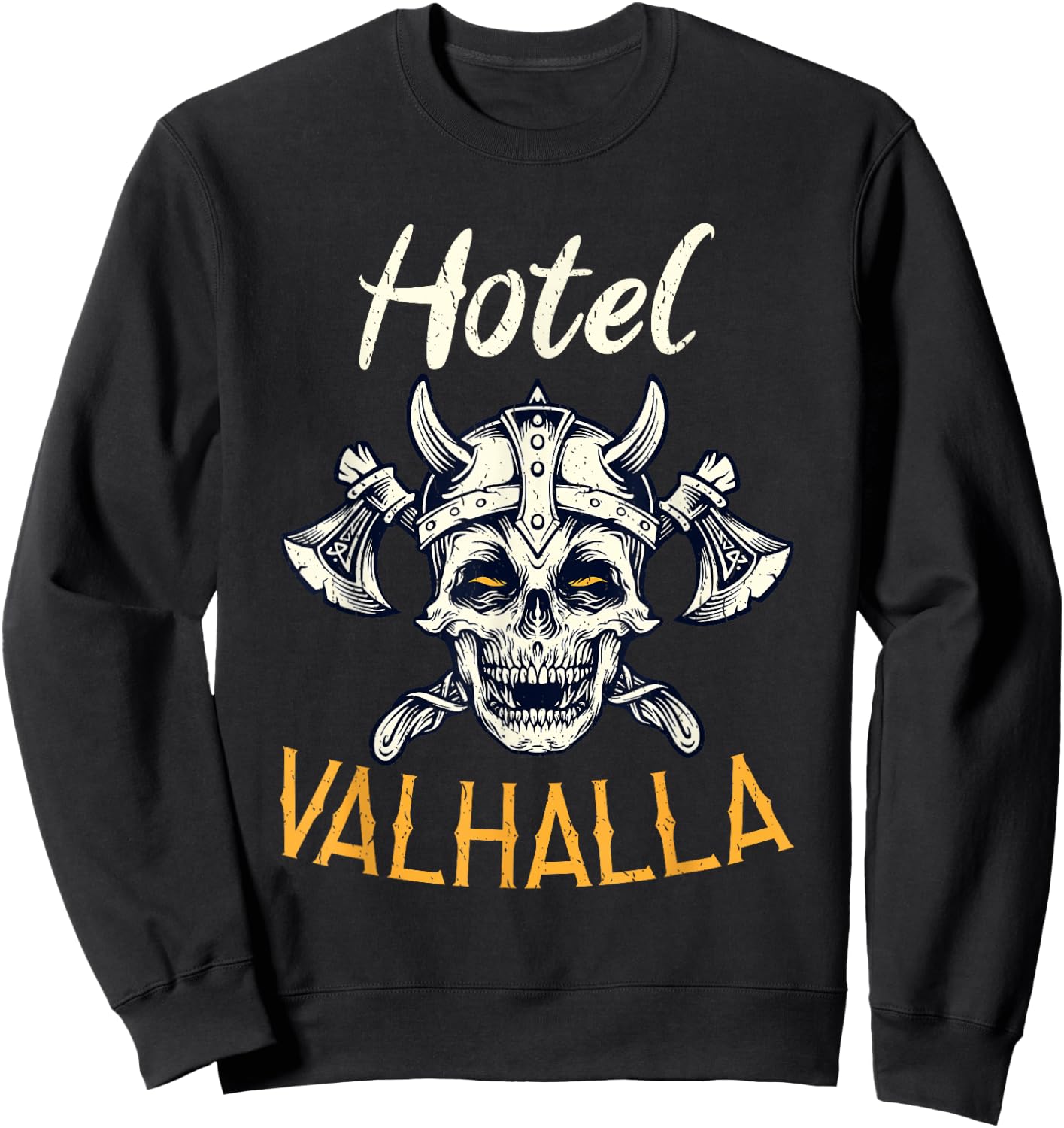 Hotel Valhalla Odin Nordic Viking Sweatshirt - Sweatshirt | Black