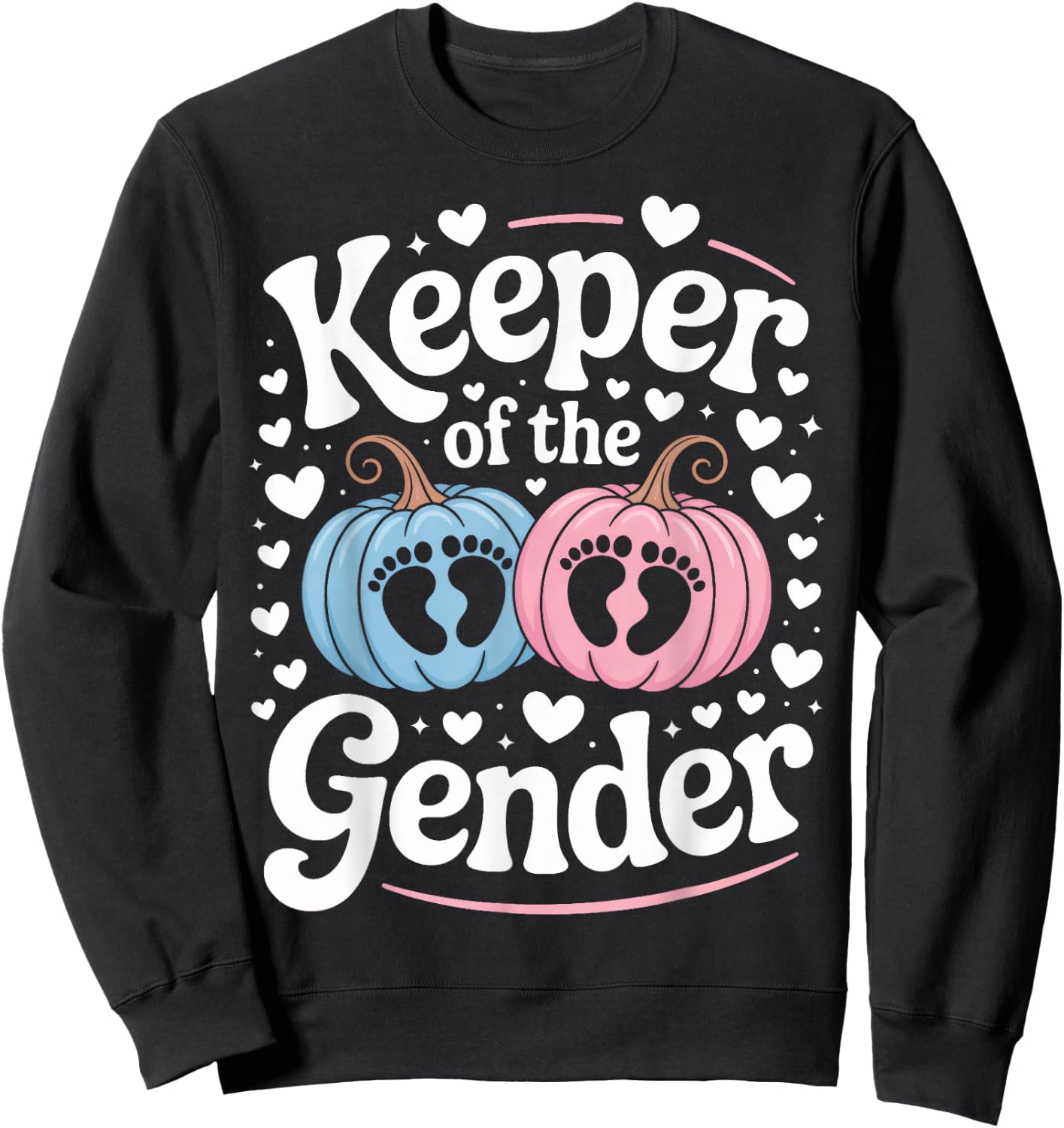 Keeper of The Gender Daddy Mom to Be Gender Reveal Sweatshirt - Sweatshirt | Black